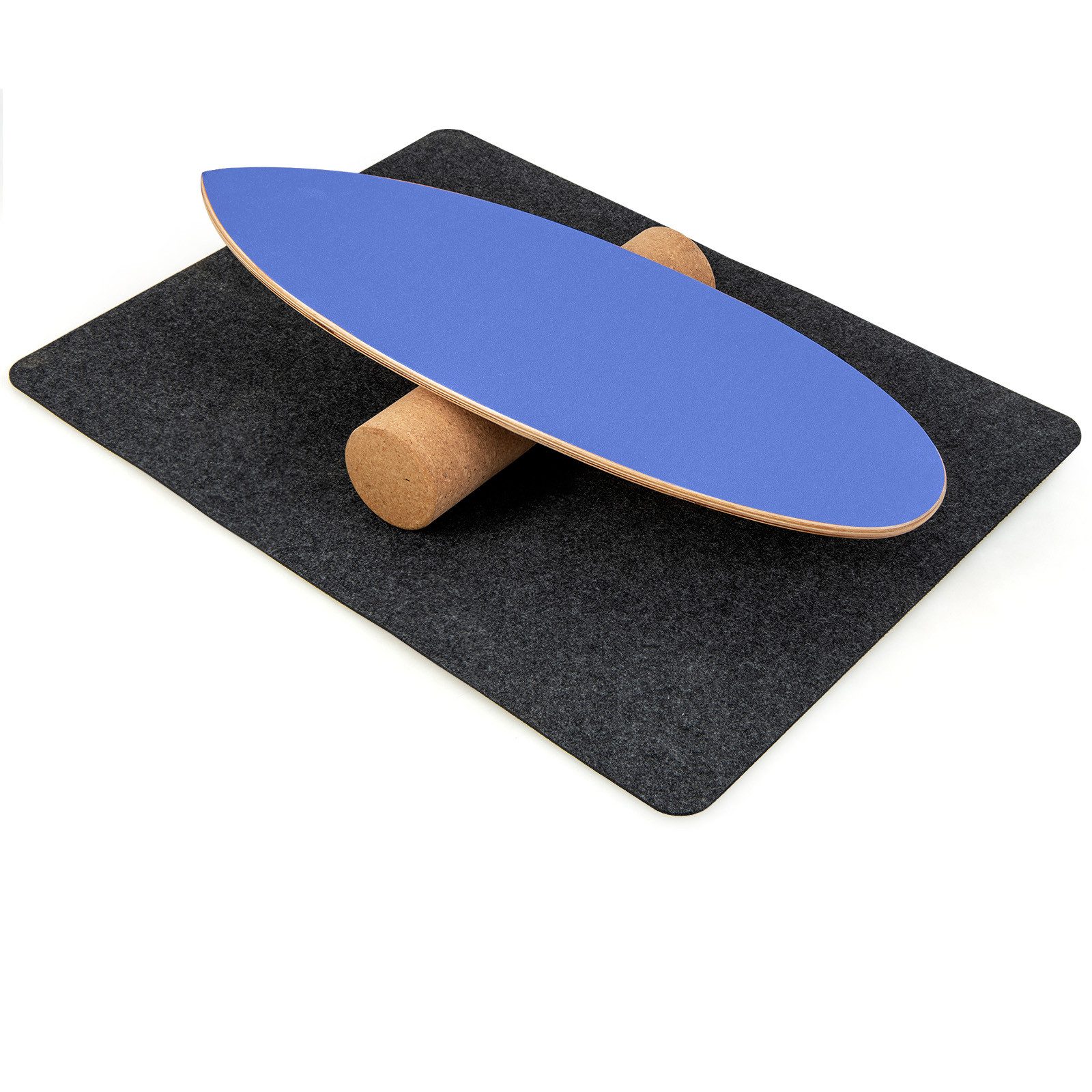 COSTWAY Balanceboard, aus Holz, für zuhause, inkl. Korkrolle, bis 227kg
