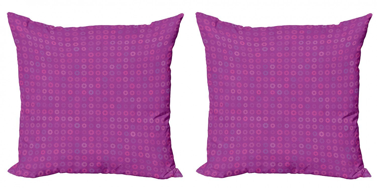 Kissenbezüge Modern Accent Doppelseitiger Digitaldruck, Abakuhaus (2 Stück), Magenta Blooming Gänseblümchen-Muster