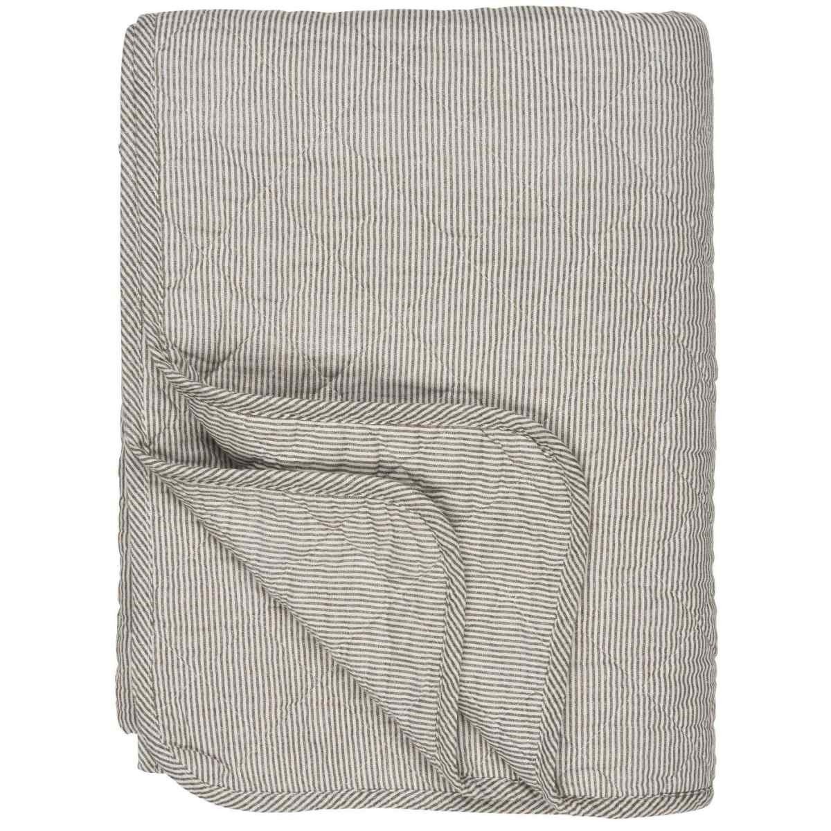 Ib Laursen Tagesdecke Quilt mit Streifen 130x180cm Decke Bettüberwurf günstig online kaufen