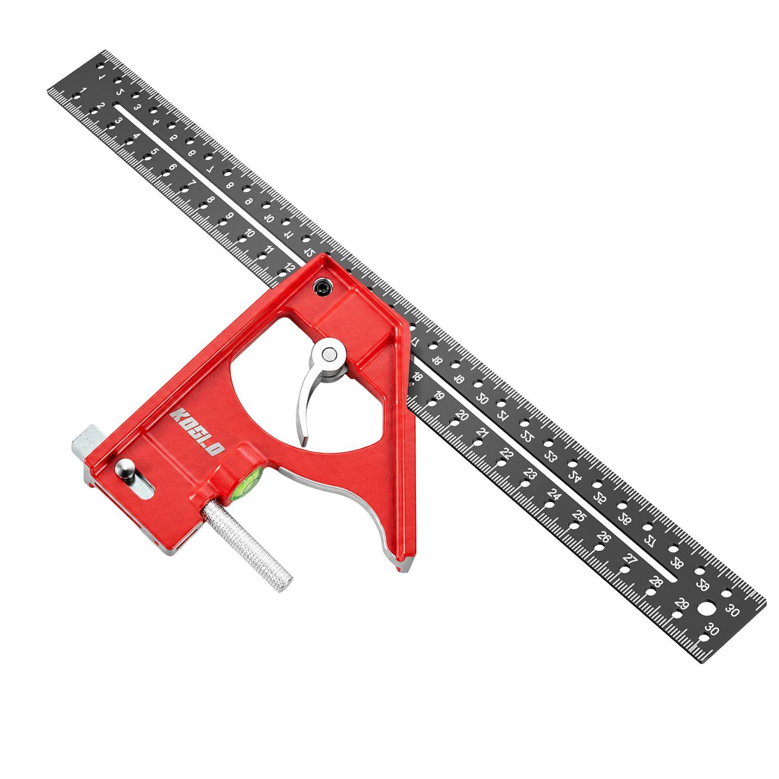 Youyijia Zimmermannswinkel Streichmaß 300mm Multifunktionswinkel Aluminium Zimmermannswinkel