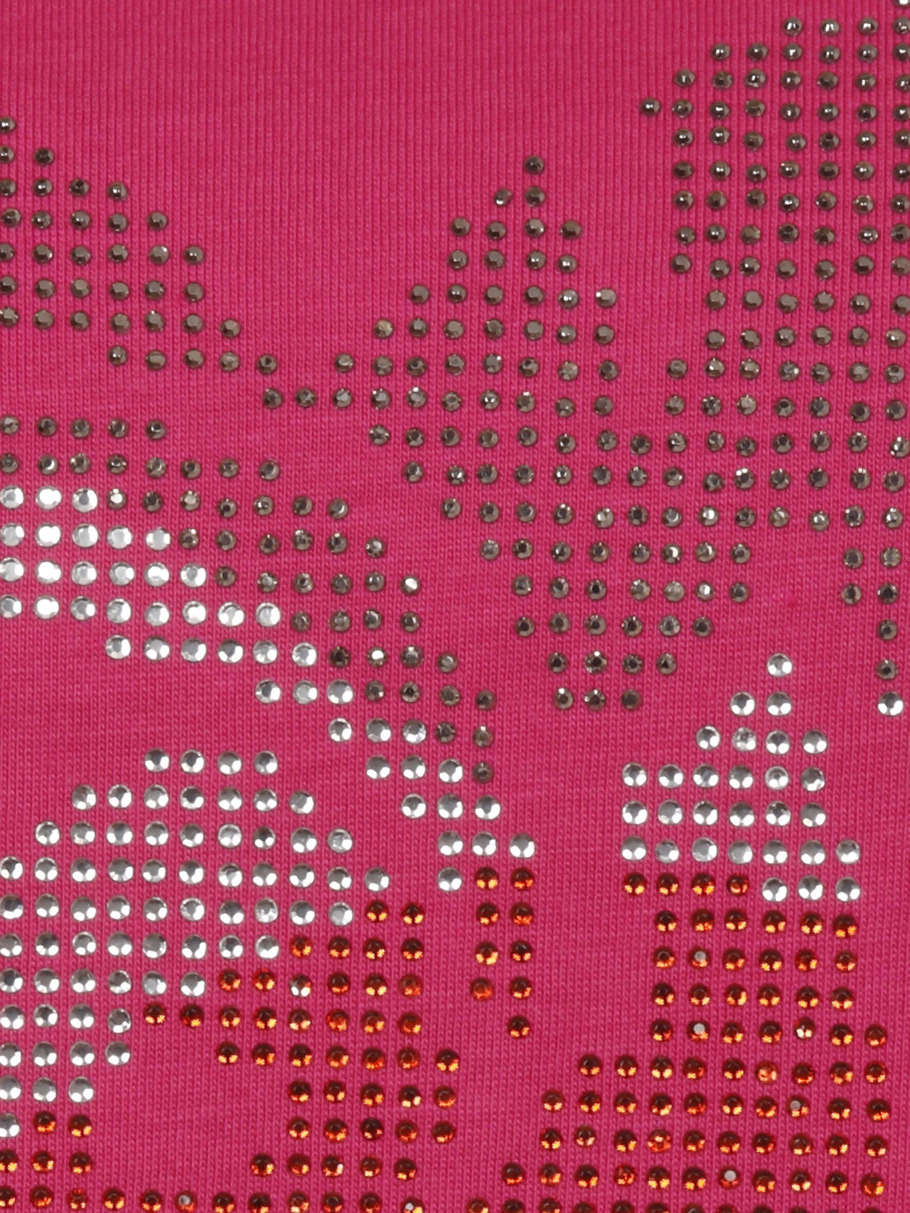 VIA multicolor mit Rundhalsshirt DUE Rundhalsausschnitt pink APPIA
