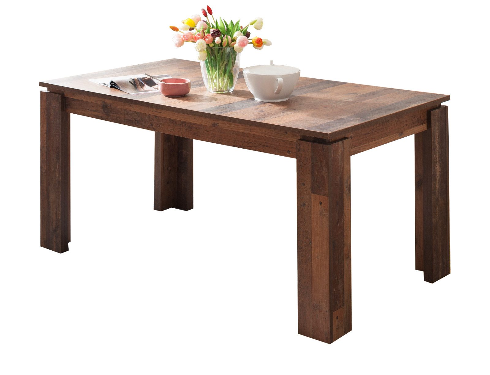 trendteam Esstisch Indy (in Used Wood, ausziehbar 160 - 200 cm), für bis zu 8 Personen