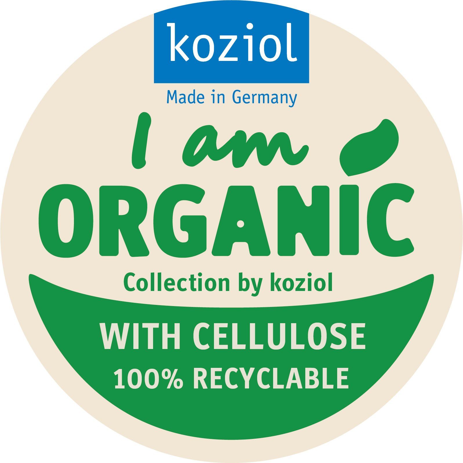 KOZIOL Coffee-to-go-Becher ISO TO GO Kunststoff, Material,doppelwandig,melaminfrei,recycelbar,400ml WACH, biobasiertes 100% Holz, HELL