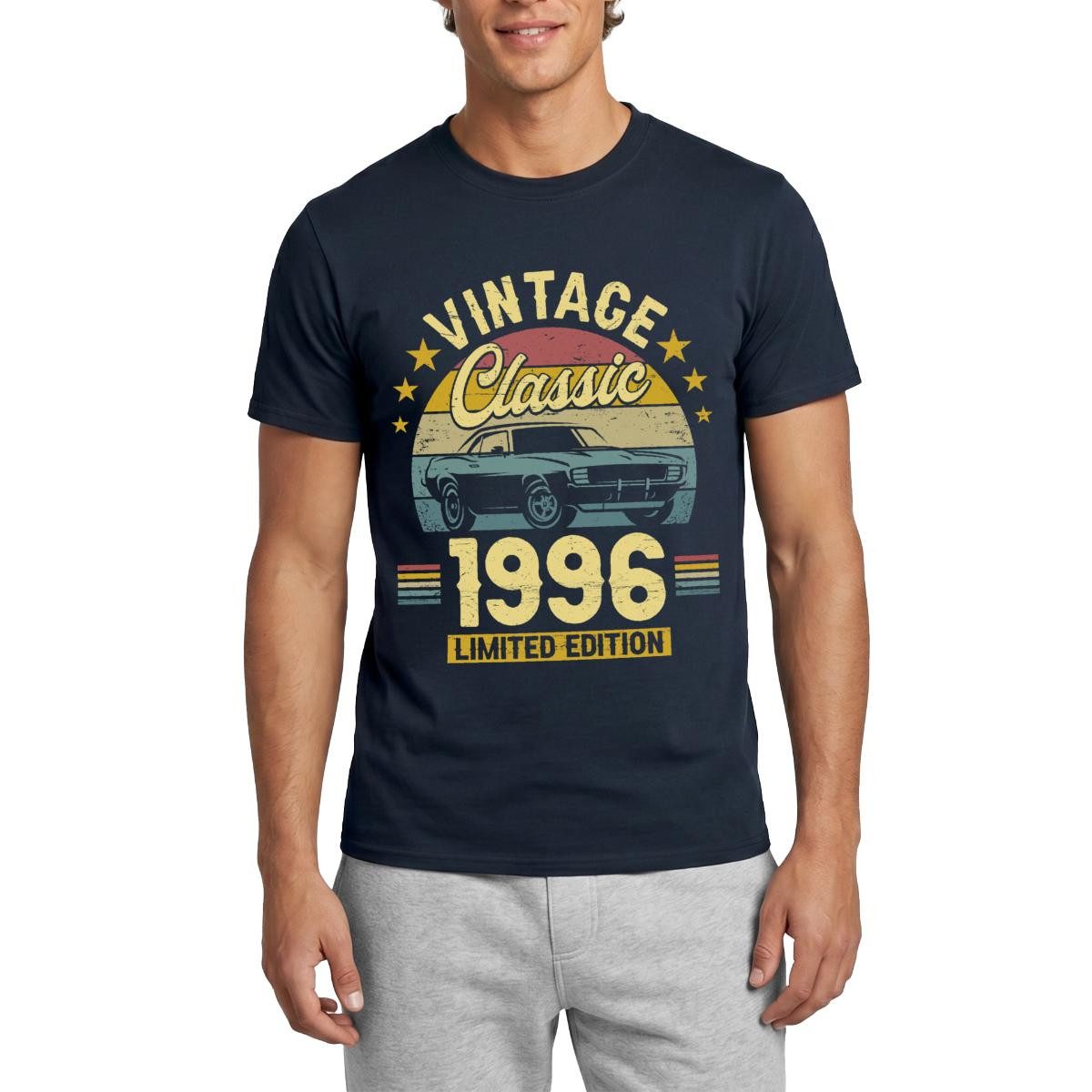 T-Shirt 30. Geburtstag, Vintage Auto Design Männer T-Shirt