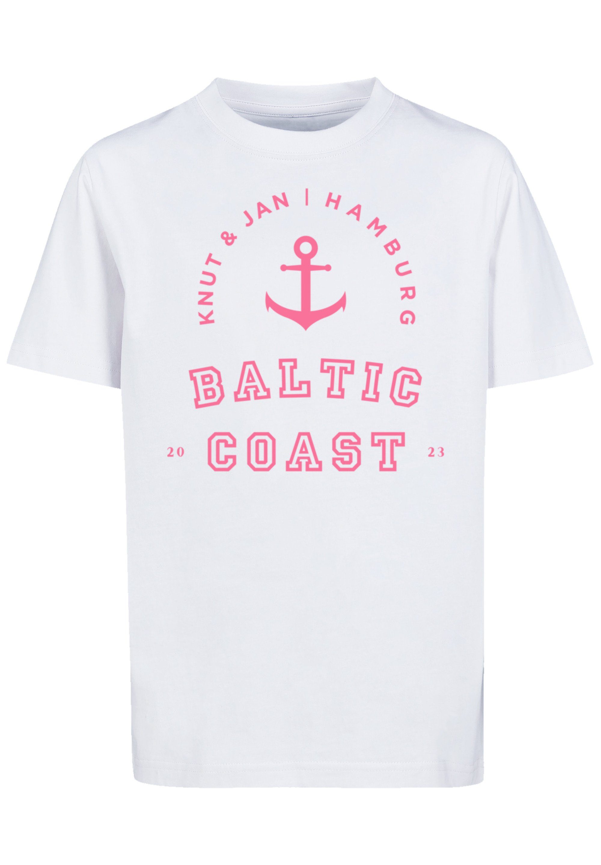 Hamburg F4NT4STIC T-Shirt weiß & Knut Coast Print Baltic Jan