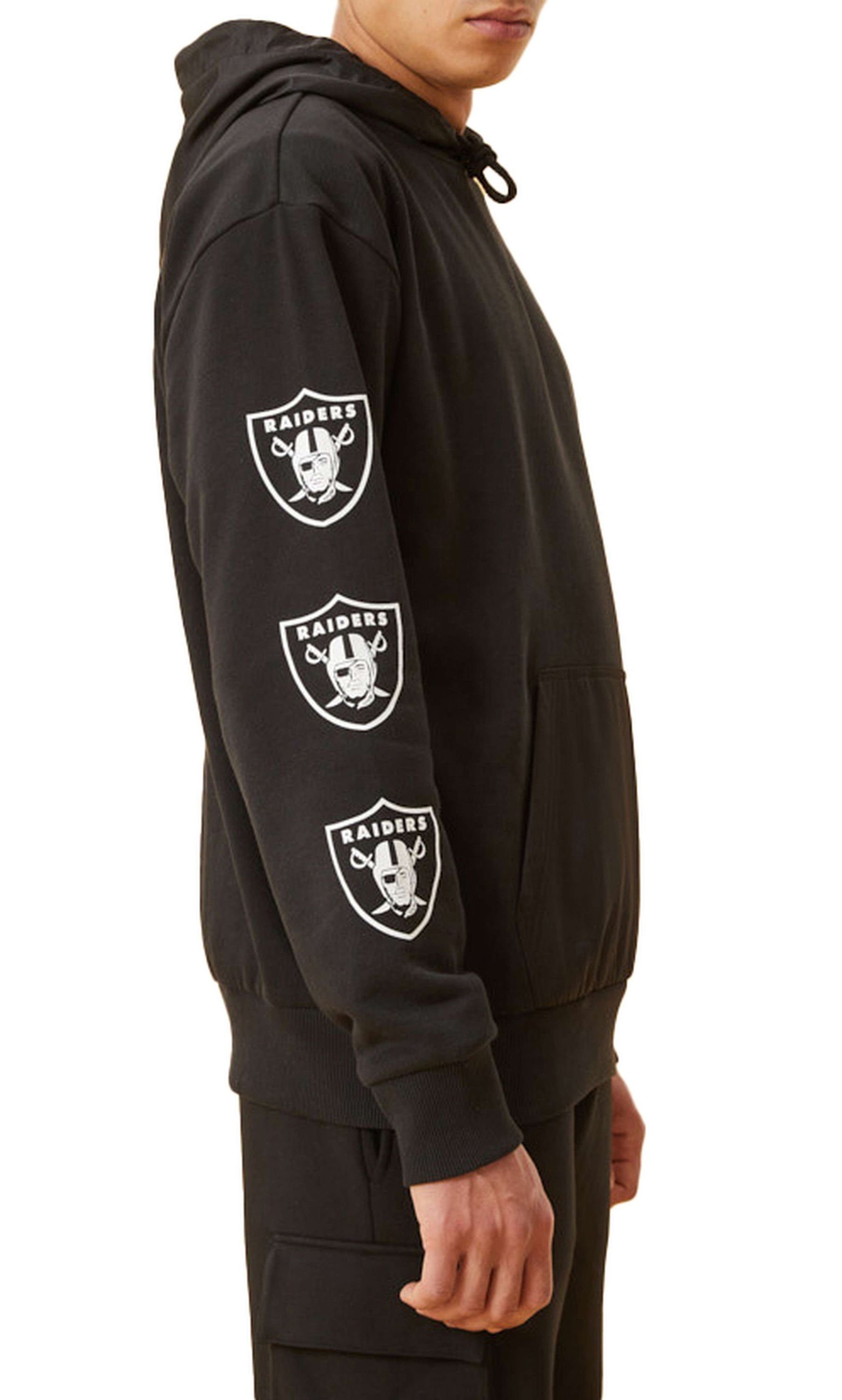 New Sleeve Las Hoodie Distressed Era Vegas Print NFL Raiders