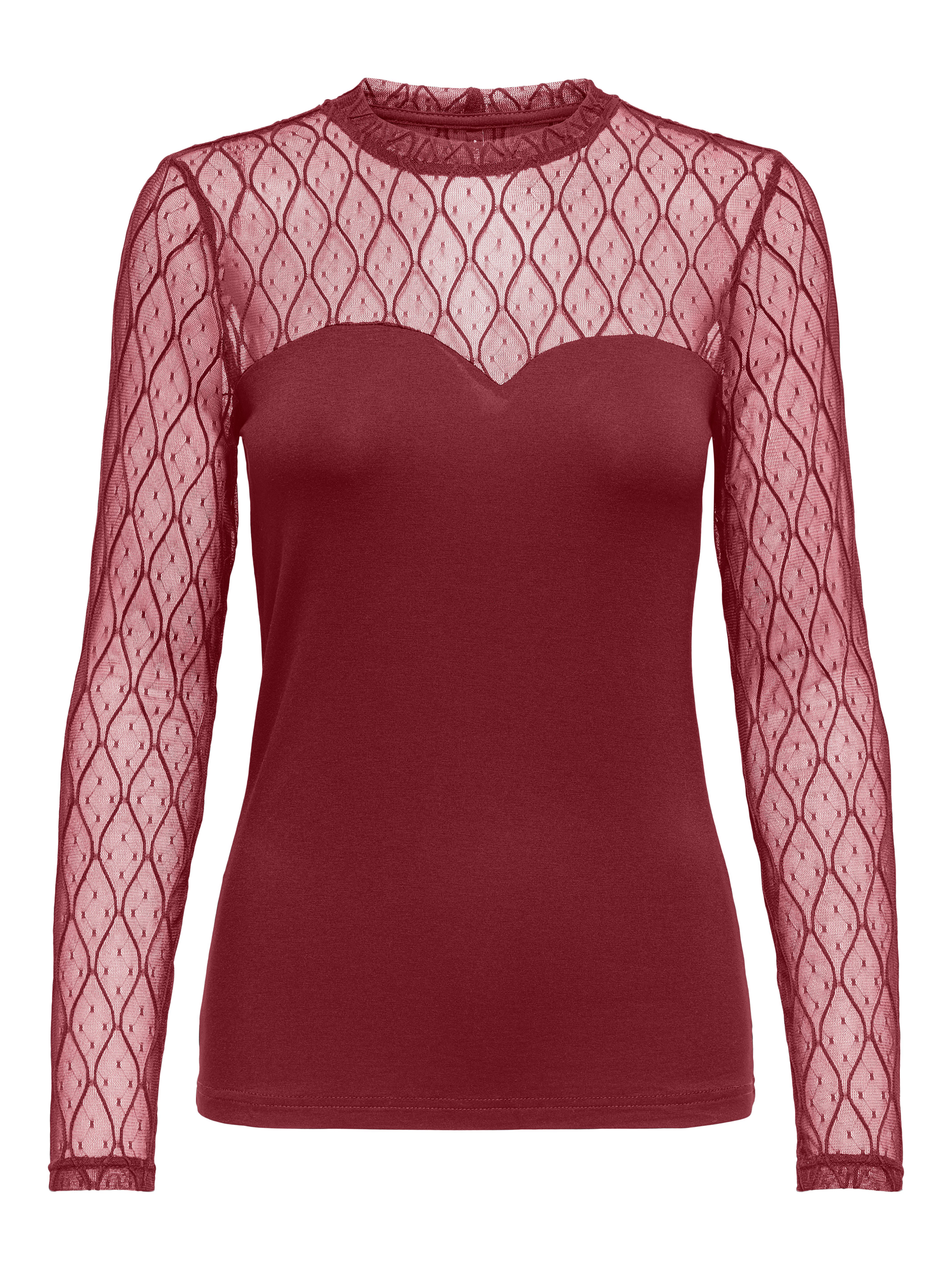 ONLY Spitzenshirt ONLSALINA L/S LACE MIX günstig online kaufen