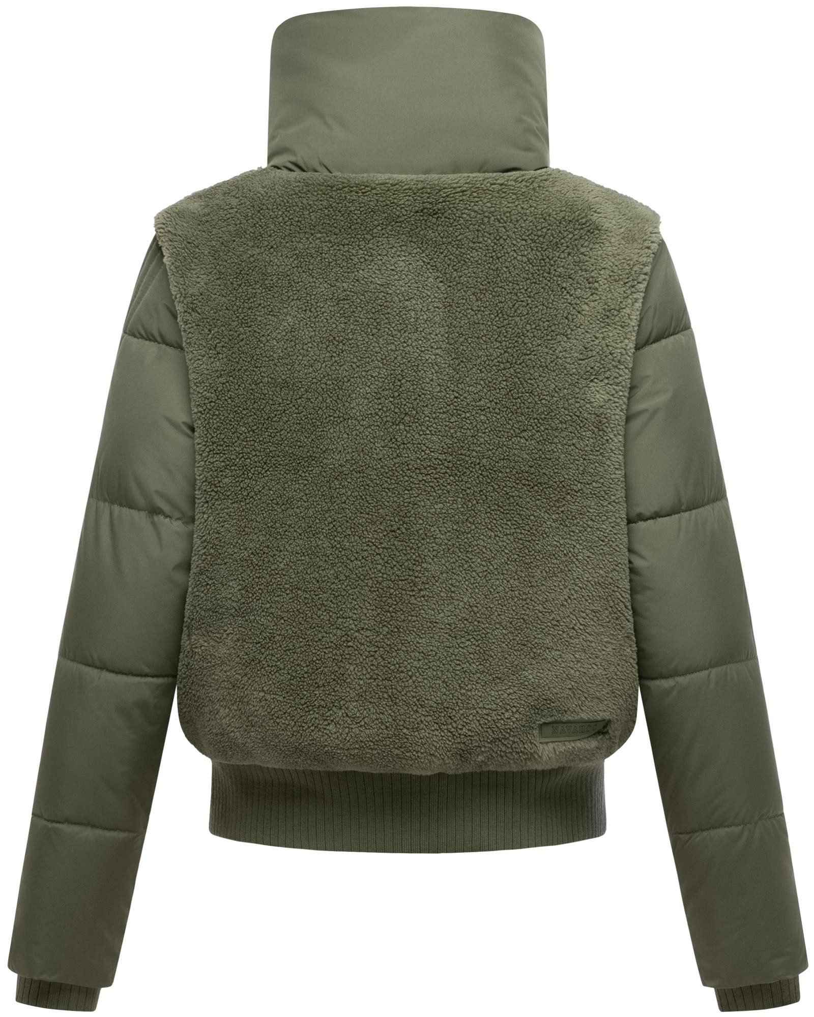 Navahoo Plüschjacke Teddyzone 14 Teddy-Fleece Jacke mit hohem Kragen
