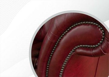JVmoebel Chesterfield-Sofa Chesterfield Dreisitzer Bordaux Moderne Möbel Neu, Made in Europe