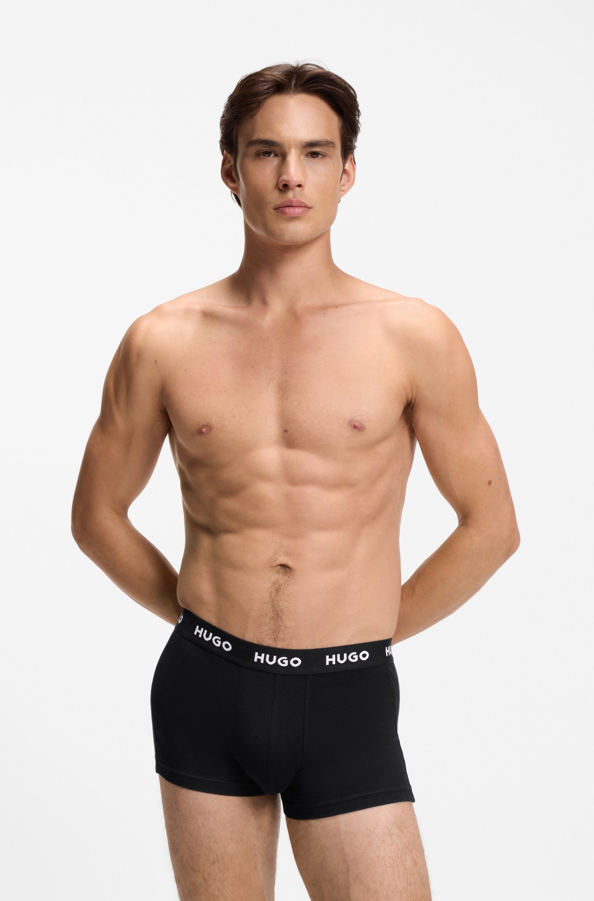 HUGO Trunk TRUNK TRIPLET PACK (Packung, 3-St) mit Logoschriftzug auf dem Bund
