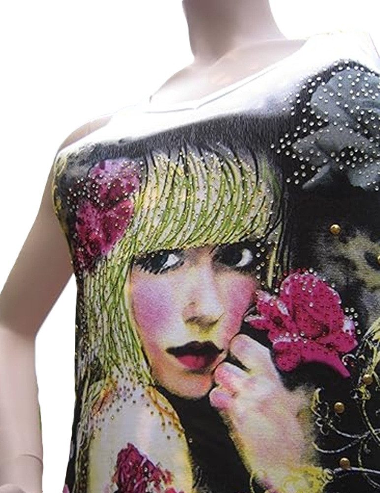 Koucla Longtop mit cut outs Strass und gold Nieten auch als Mini Kleid tragbar