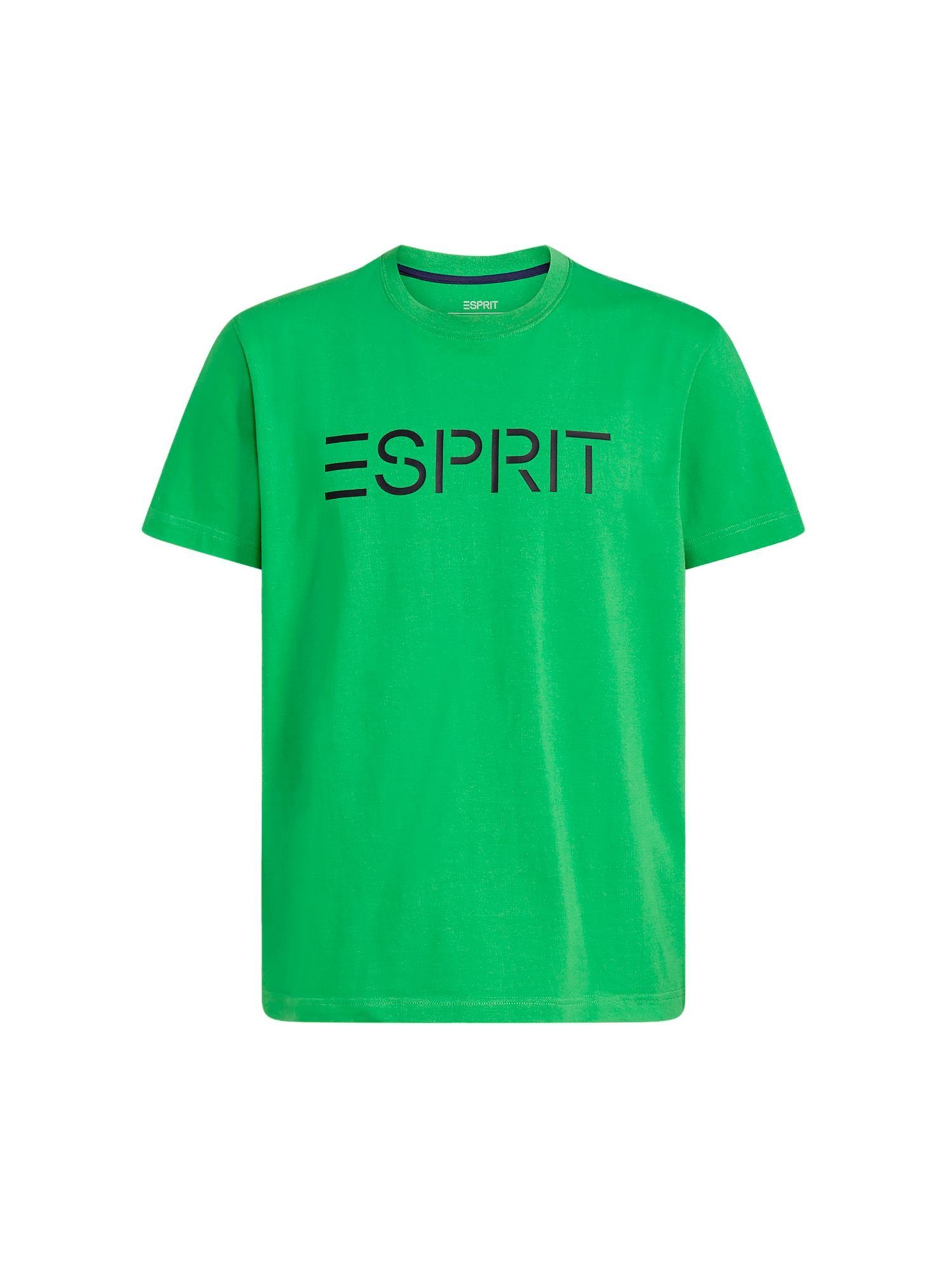 aus Logo-T-Shirt Esprit Baumwolljersey Unisex (1-tlg) GREEN T-Shirt