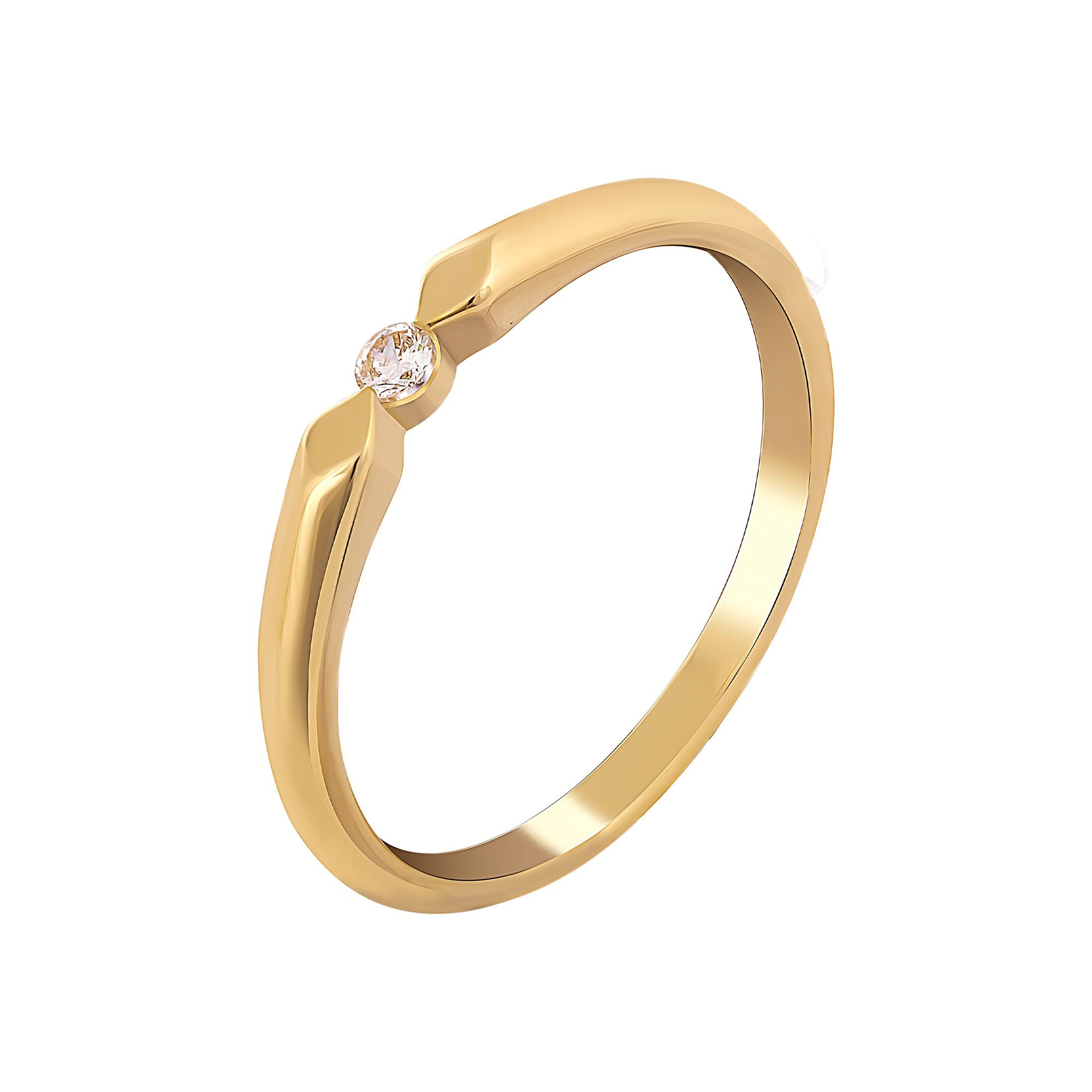 Fingerring 925 Silber vergoldet mit Zirkonia