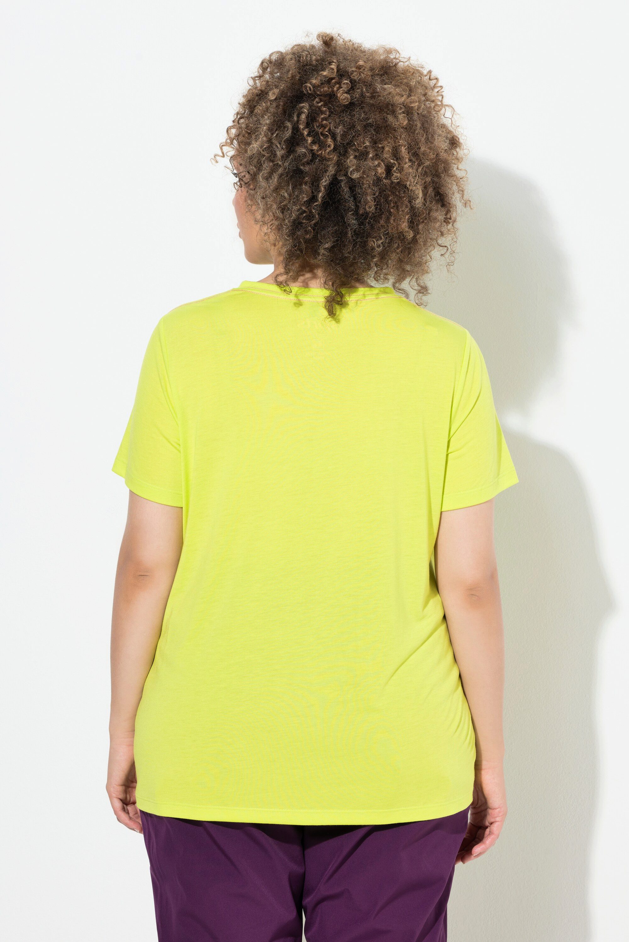 Ulla Popken T-Shirt Funktions-Shirt Wild V-Ausschnitt Halbarm
