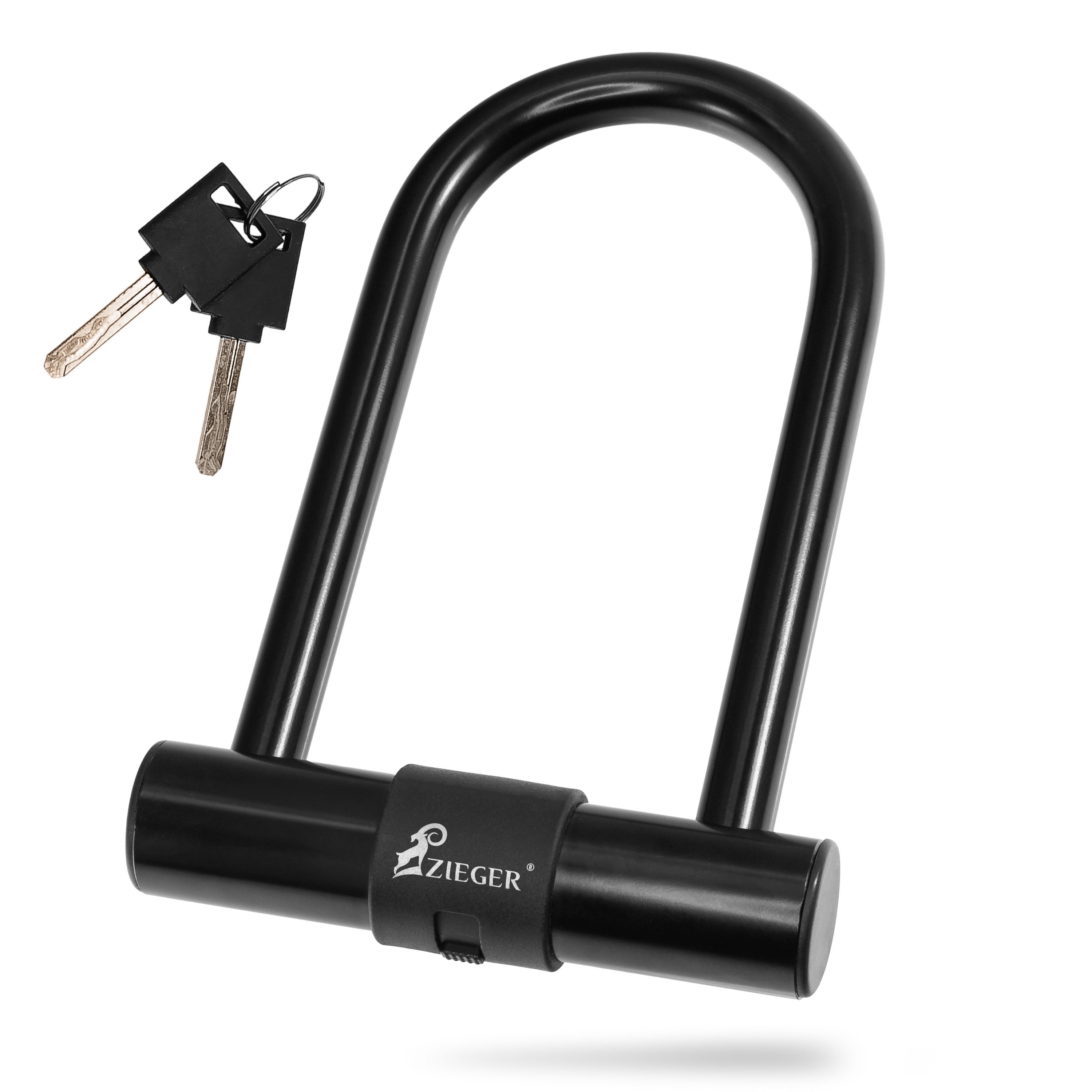ZIEGER Kettenschloss ZIEGER Fahrrad-Bügelschloss U 140 – 12 mm Stahlbügel
