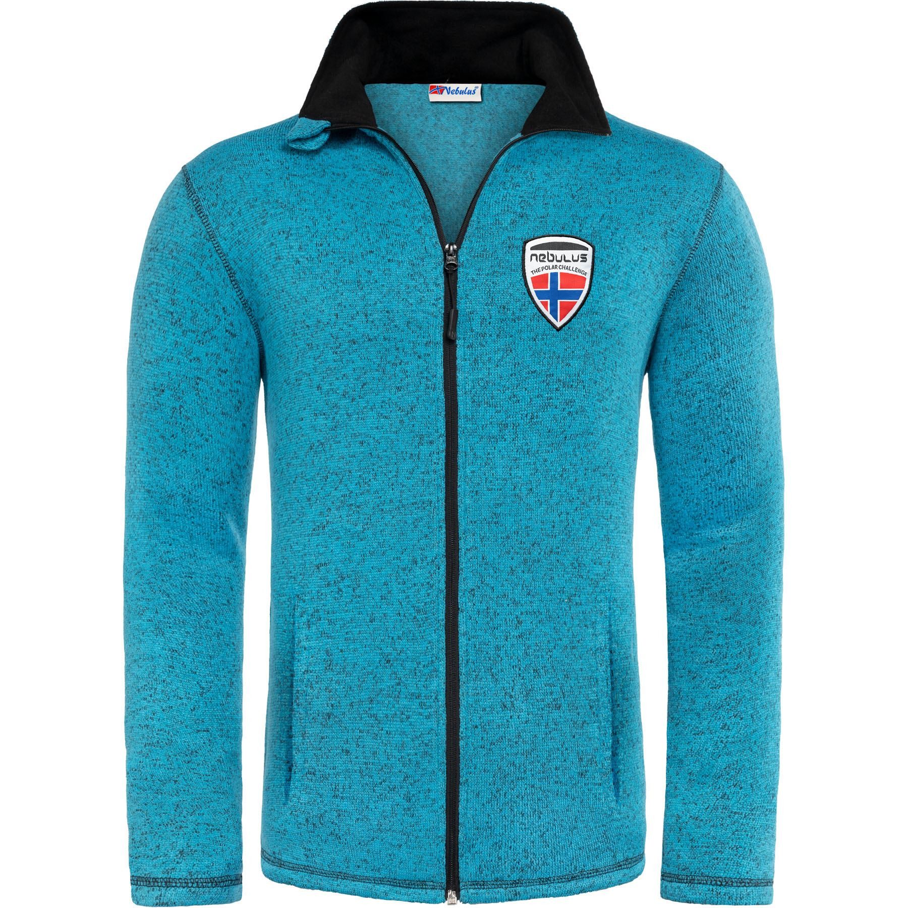 Nebulus Fleecejacke LANAI, P5160 - Herren, türkis-schwarz, 3XL