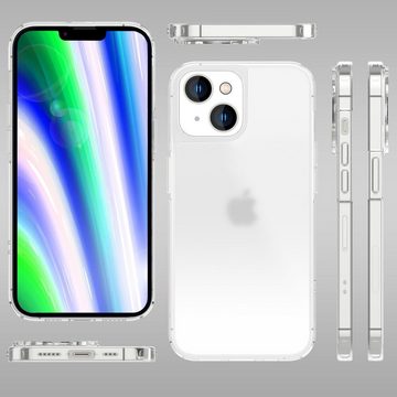 Nalia Smartphone-Hülle Apple iPhone 14, Matte Klare Harte Hülle / Semi-Transparent / Anti-Fingerabdruck Cover