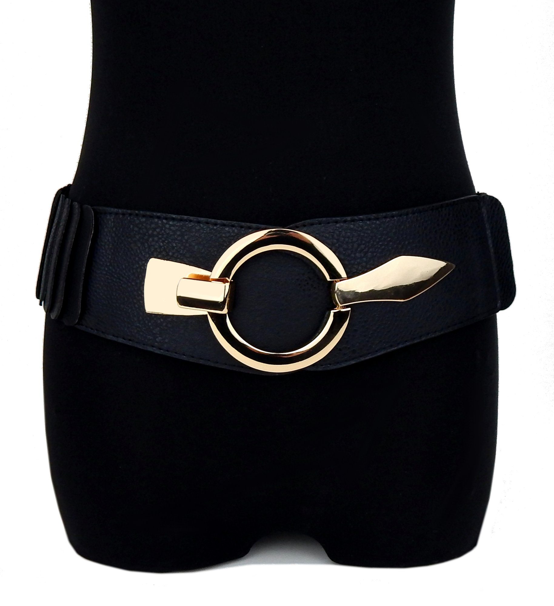 Ella Jonte Stretchgürtel schwarz gold Taillengürtel elastischer Gürtel 75- günstig online kaufen