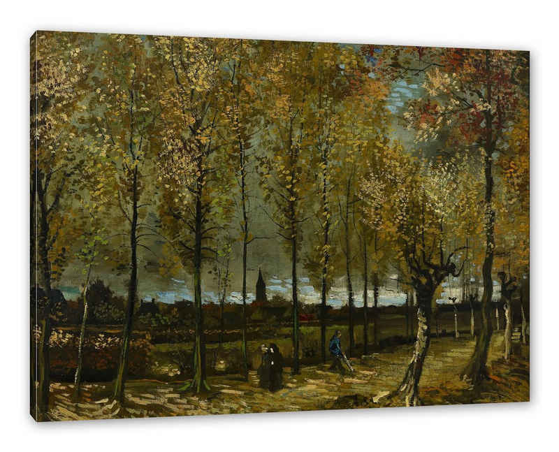Pixxprint Leinwandbild Vincent Van Gogh - Pappeln in der Nähe von Nuenen, Vincent Van Gogh - Pappeln in der Nähe von Nuenen (1 St), Leinwandbild fertig bespannt, inkl. Zackenaufhänger