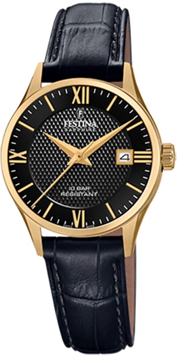 Quarzuhr Festina Damen Uhr F20011/4 Leder