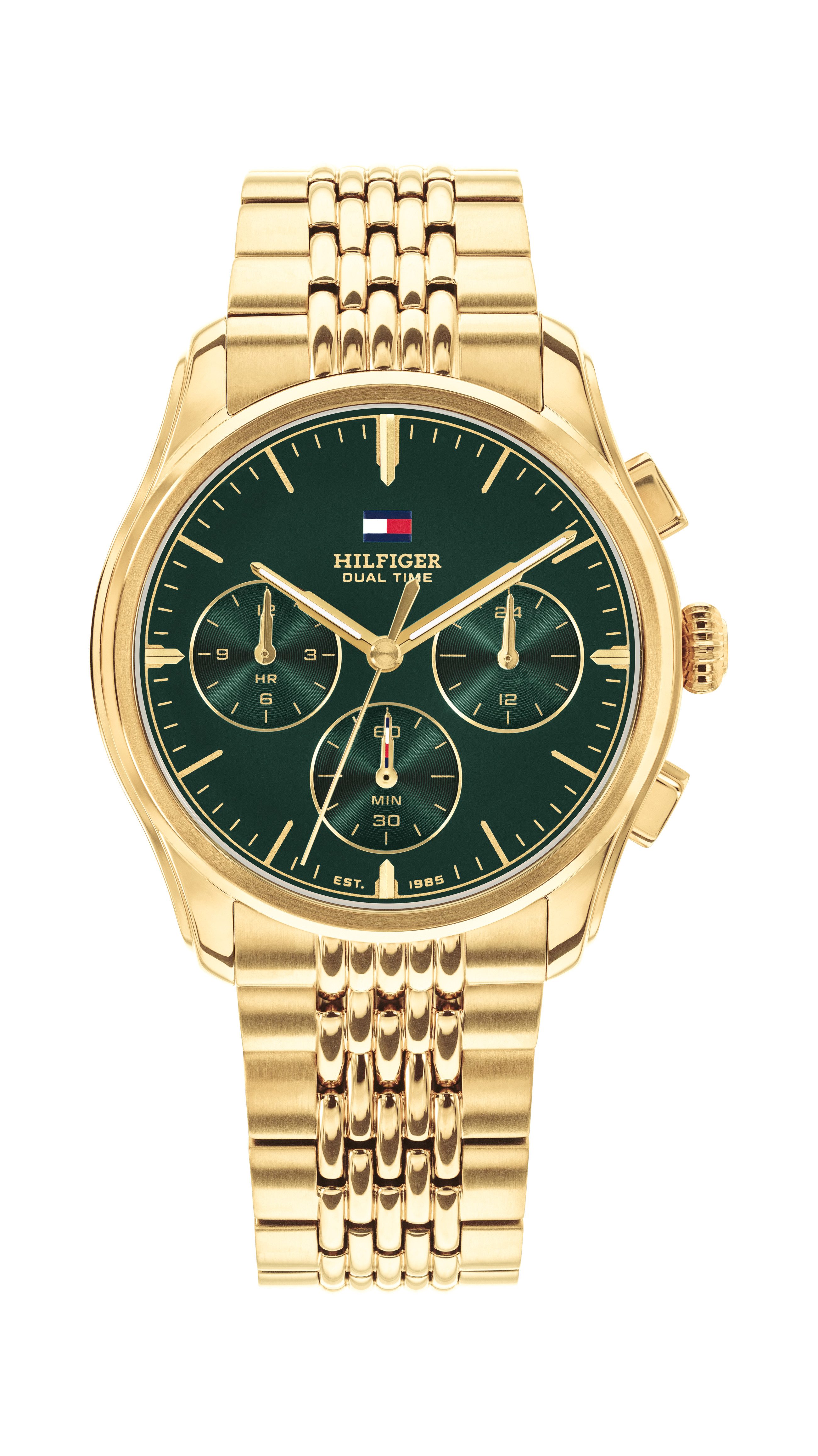 Tommy Hilfiger Multifunktionsuhr BRYANT 1710814, Quarzuhr, Armbanduhr, Damenuhr, Herrenuhr, Edelstahlarmband, analog