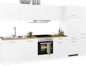 HELD MÖBEL Küchenzeile Kehl, mit E-Geräten, Breite 330 cm, inkl. Kühlschrank