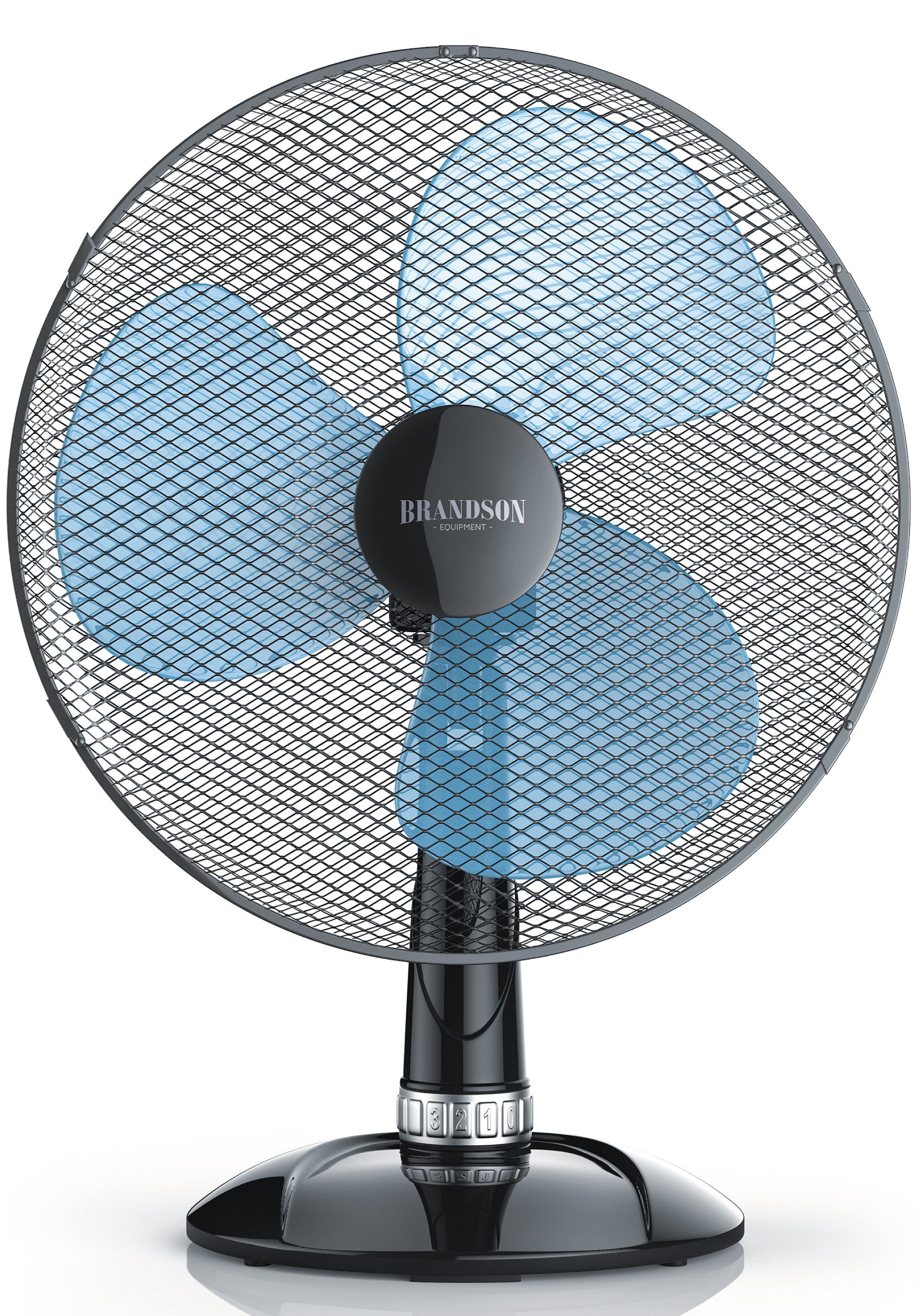 Brandson Tischventilator, 35 cm Durchmesser, Ventilator "Silent" mit 3 Leistungsstufen, Lüfter ca. 85° Oszillation