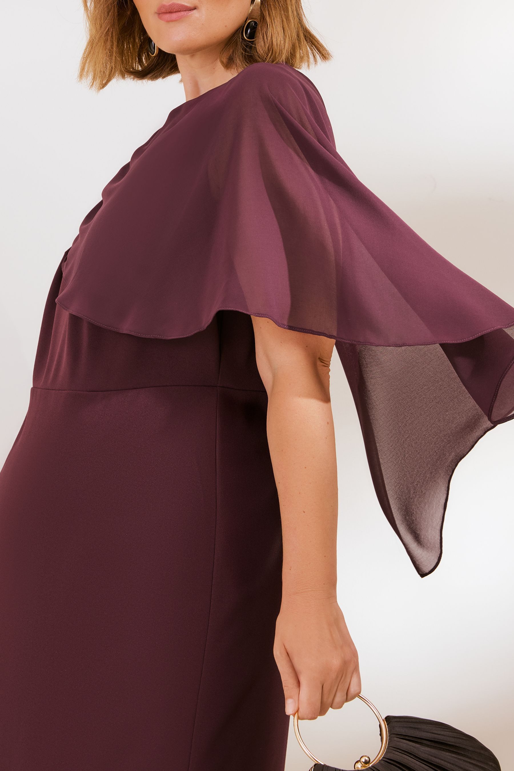 Friends Like These Midikleid Friends Like These Scuba-Midikleid mit Cape, Curve (1-tlg) – Bild 3 von 4