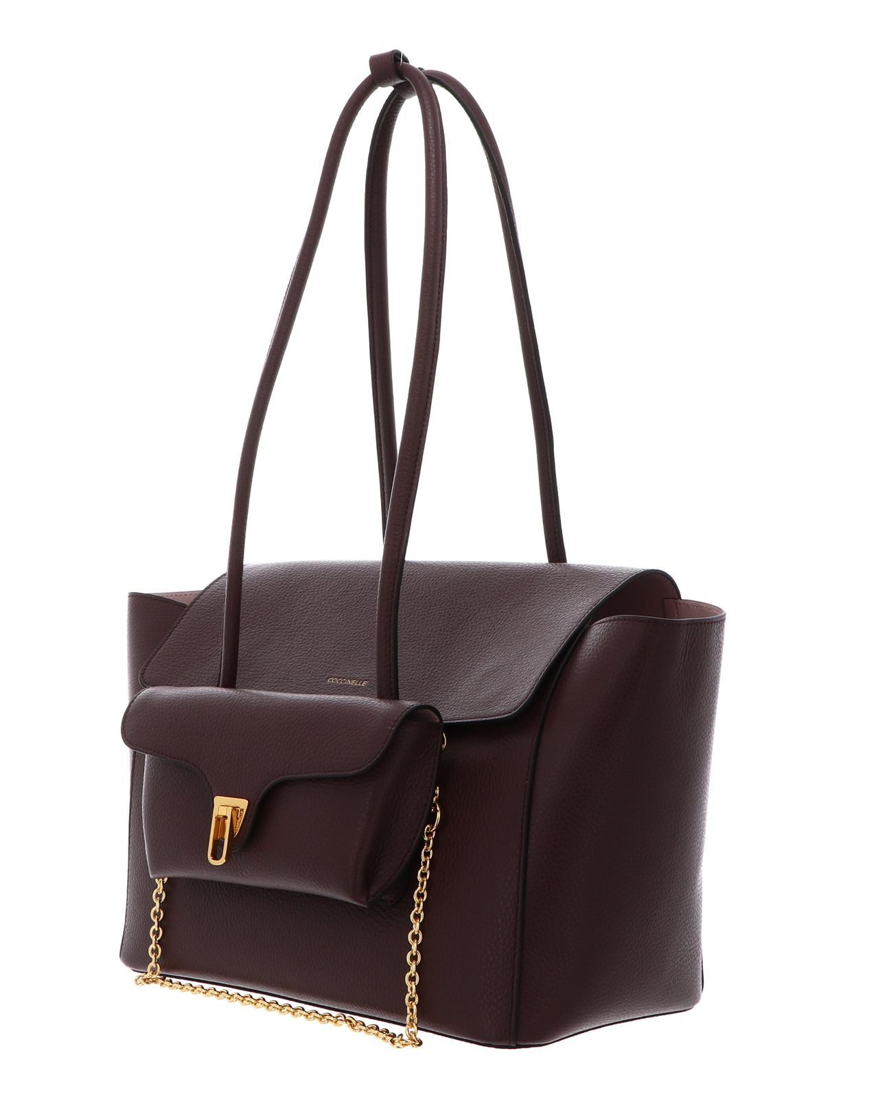 COCCINELLE Shopper Grained Leather Handbag (Set, 2-tlg), aus echtem Rindsleder