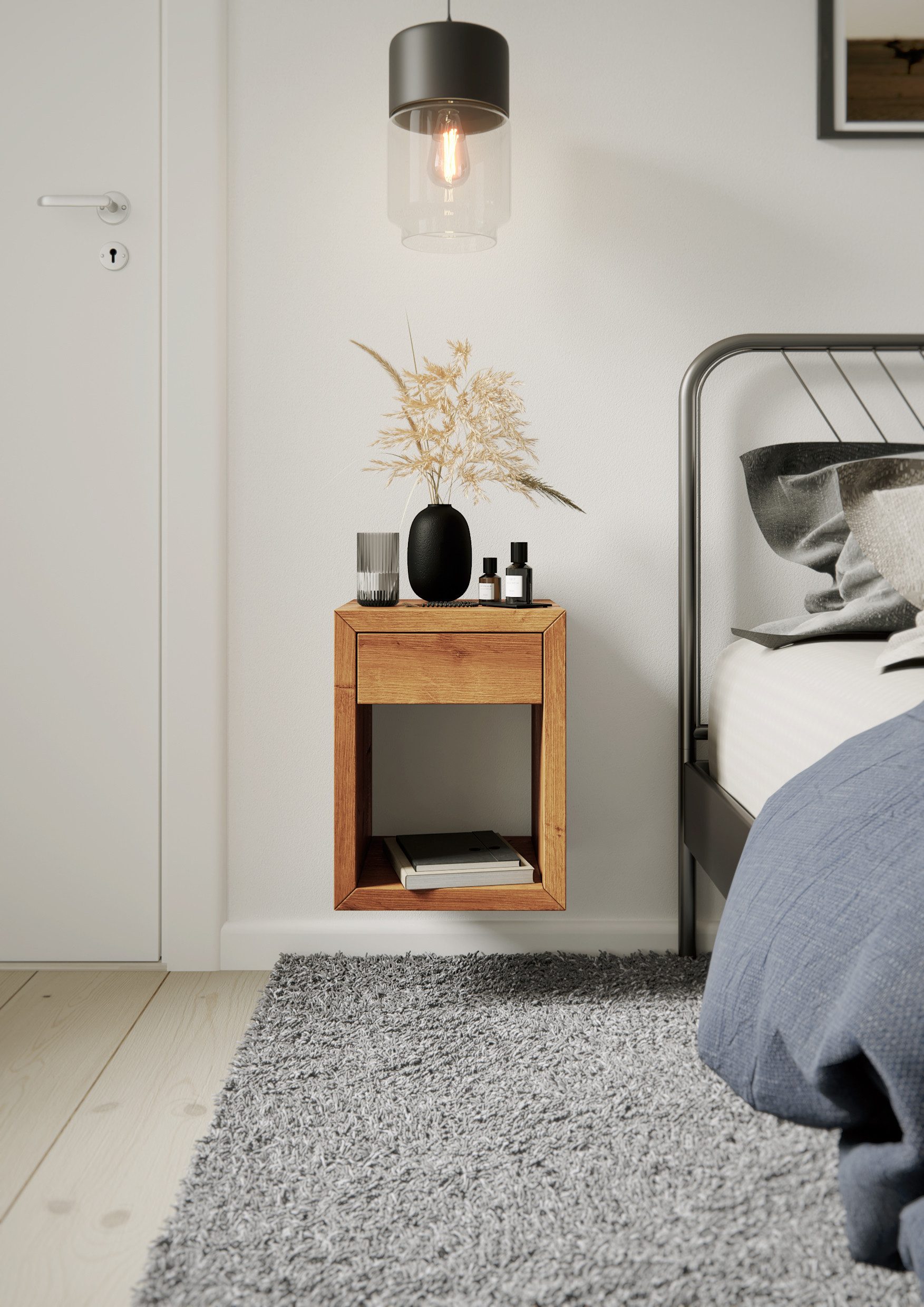 Woodek Design Nachttisch HUGO, kompakten Nachtkonsolen günstig online kaufen