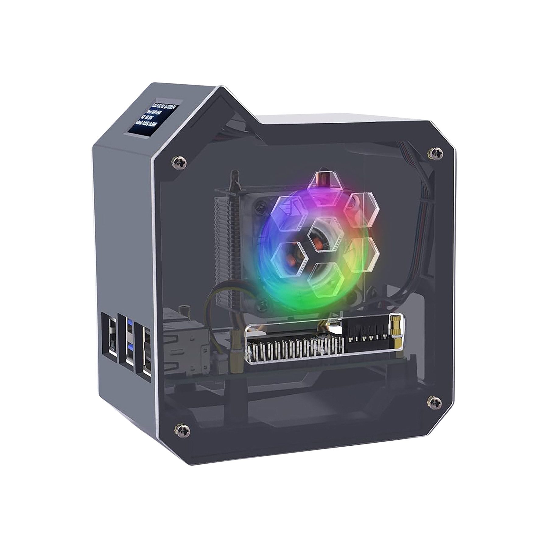 52Pi PC-Gehäuse 52PI Mini Tower-Gehäuse für Raspberry Pi 5
