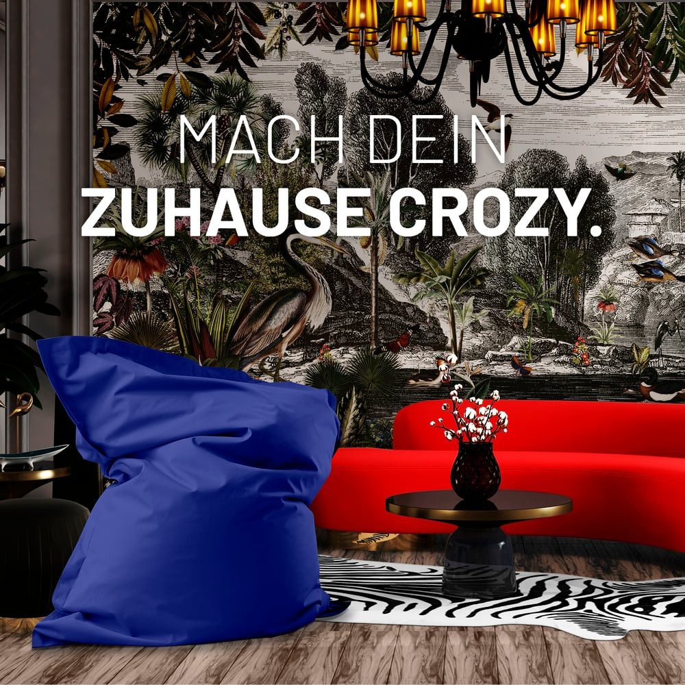 Lumaland Sitzsack XXL Bean Bag Riesen-Sitzkissen 380L 140x180cm Special Edition, Wasserfester Indoor & Outdoor BeanBag mit EPS-Perlen