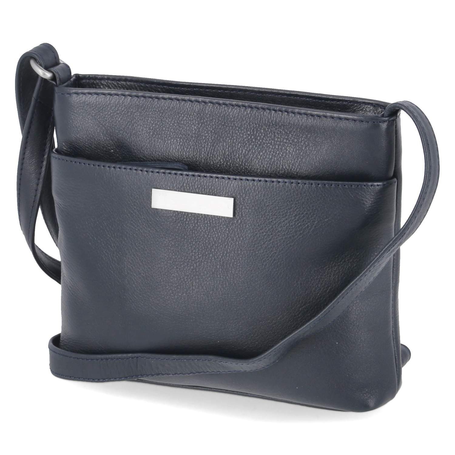 Beliana Handtasche Beliana BEL5315-09 Damen Umhängetaschen Glattleder blau