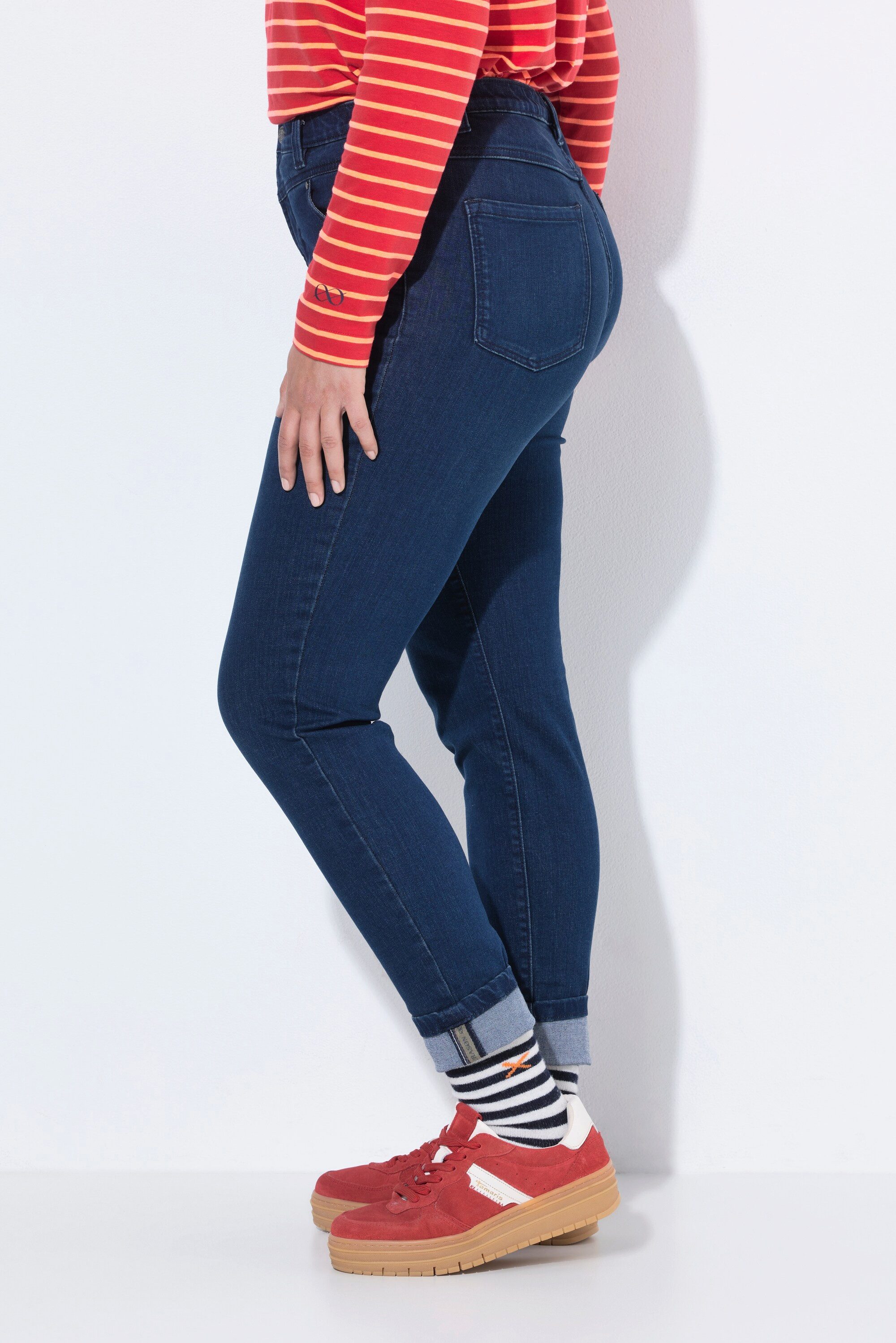 Laurasøn Röhrenjeans High Waist Jeans Slim