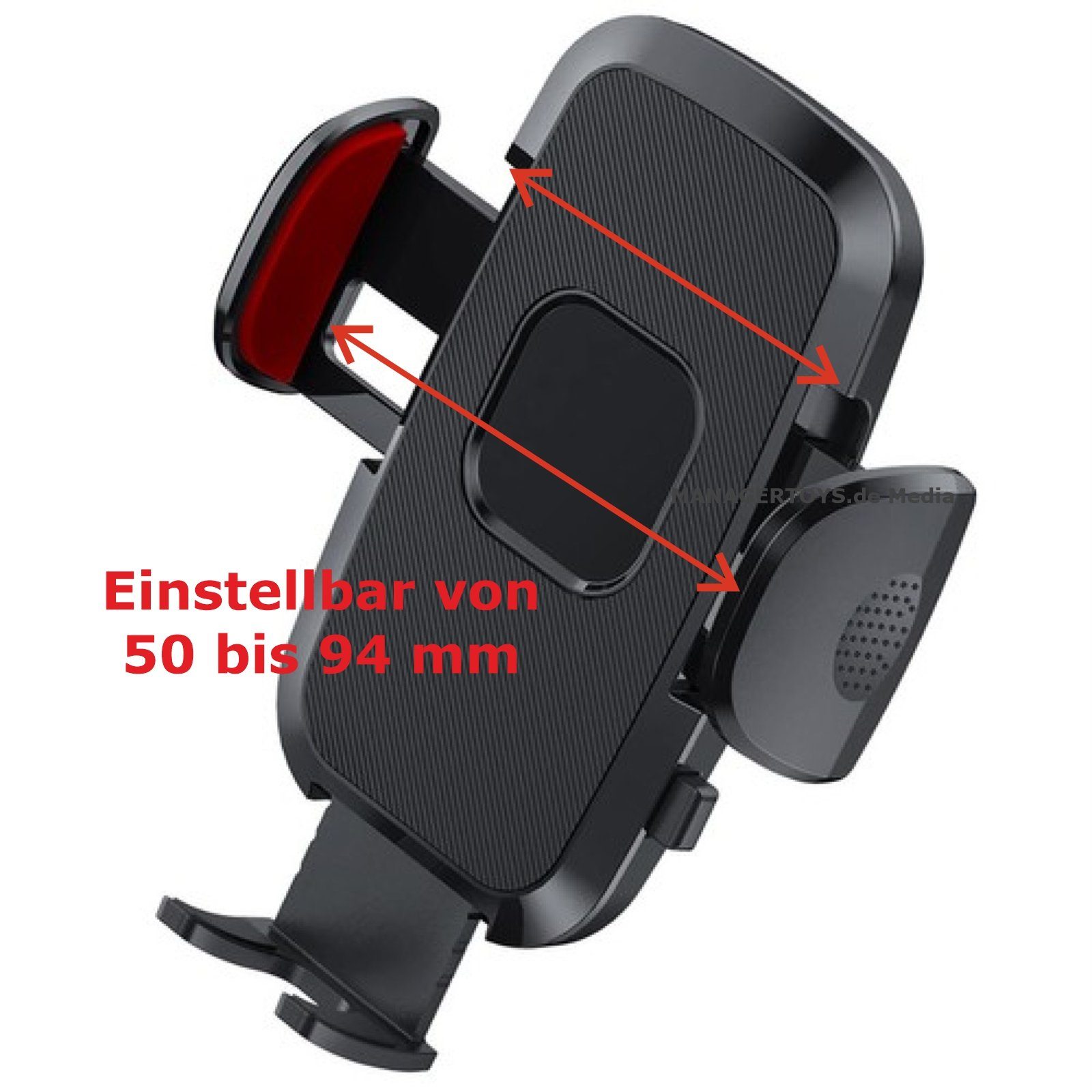 SECUMAX Handy-Halterung Universal Smartphone Auto Scheiben Global Halter 360° + 270° – Bild 3 von 5