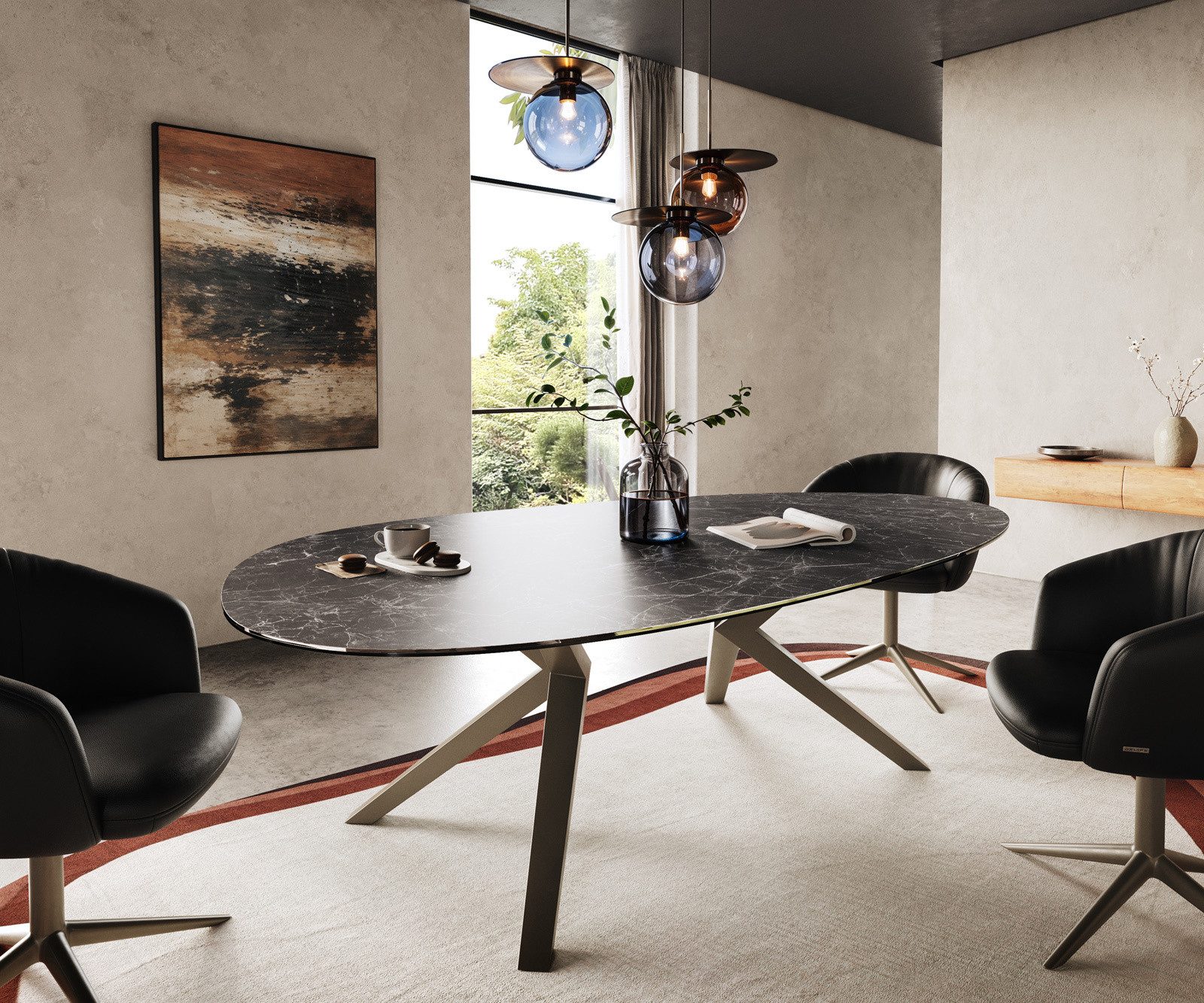 DELIFE Esstisch Edge, Oval Keramik Laminam® günstig online kaufen