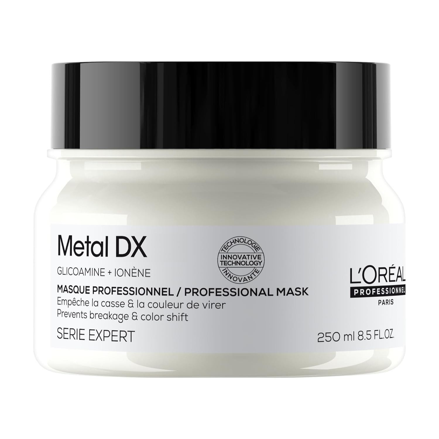 L'ORÉAL PROFESSIONNEL PARIS Haarmaske für langanhaltende Farben, weniger Haarbruch und mehr Glanz, für alle Haartypen, Serie Expert, Metal DX Maske