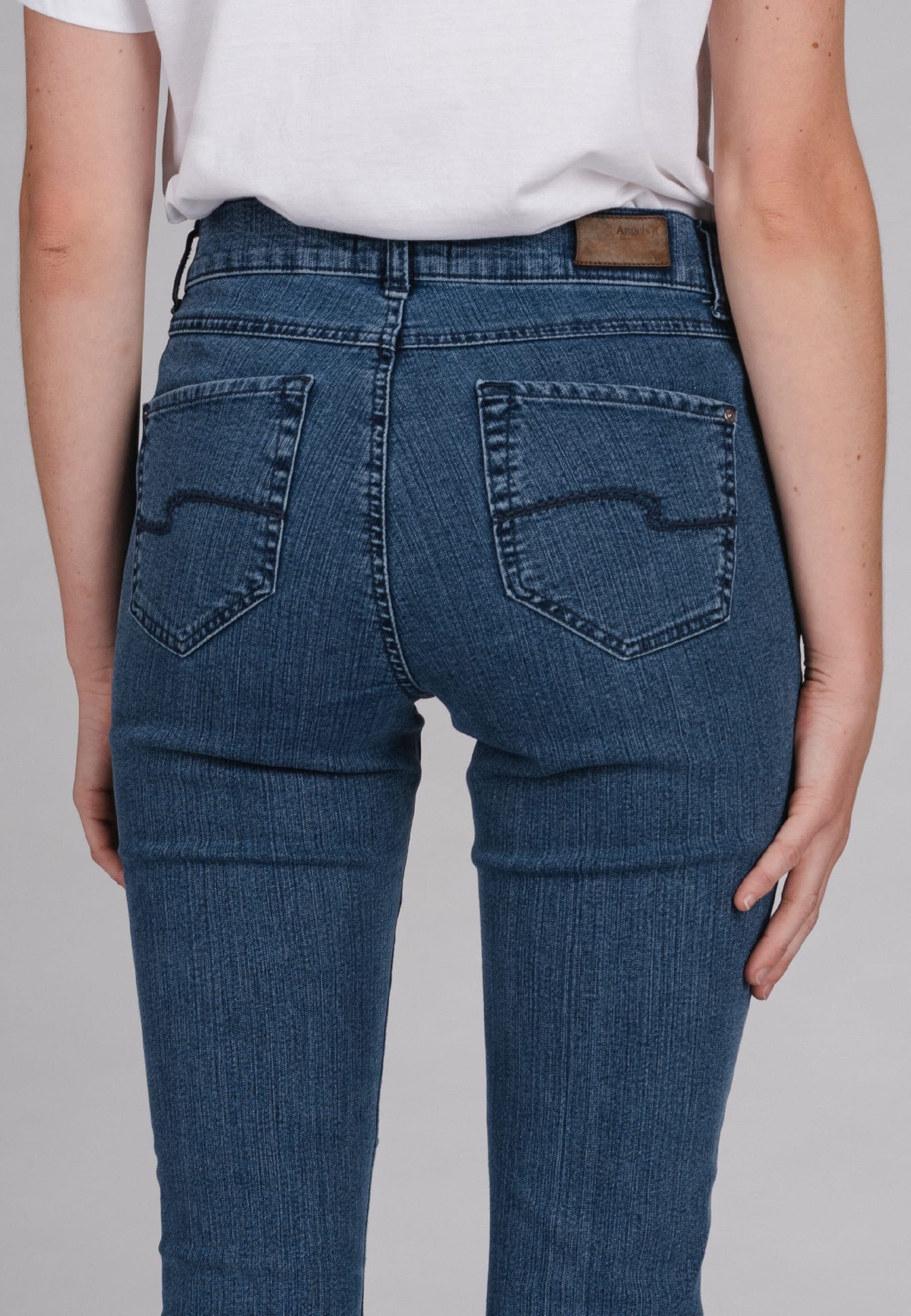 blau Cici Jeans mit Straight-Jeans ANGELS Denim sportivem