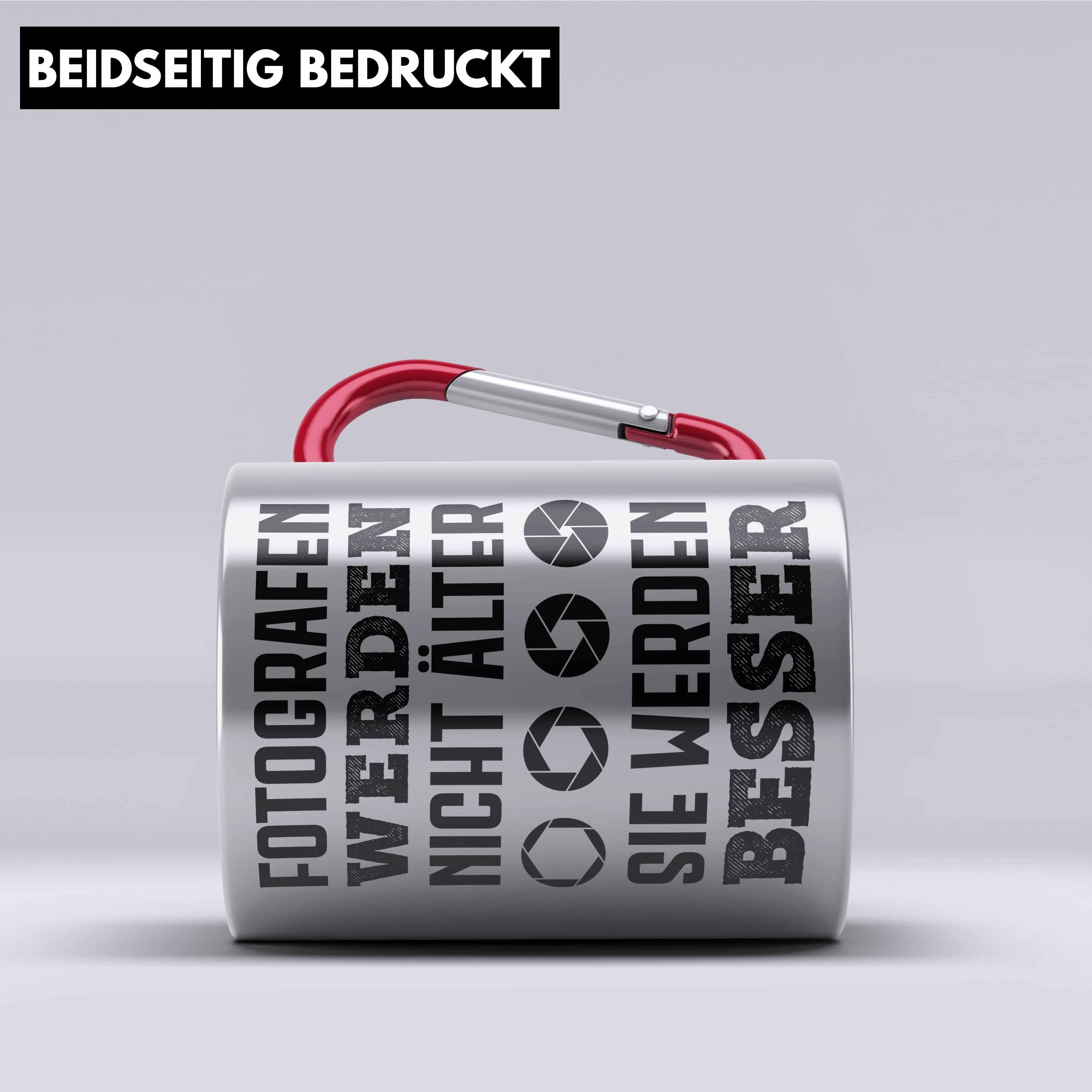 Trendation Thermotasse Fotograf Zubehör Fotografieren Geschenk Tasse Edelstahl Fotografie Rot Ede