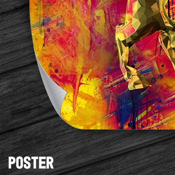 ArtMind XXL-Wandbild GOLDENER STIER, Premium Wandbilder als Poster & gerahmte Leinwand in verschiedenen Größen, Wall Art, Bild, Canva