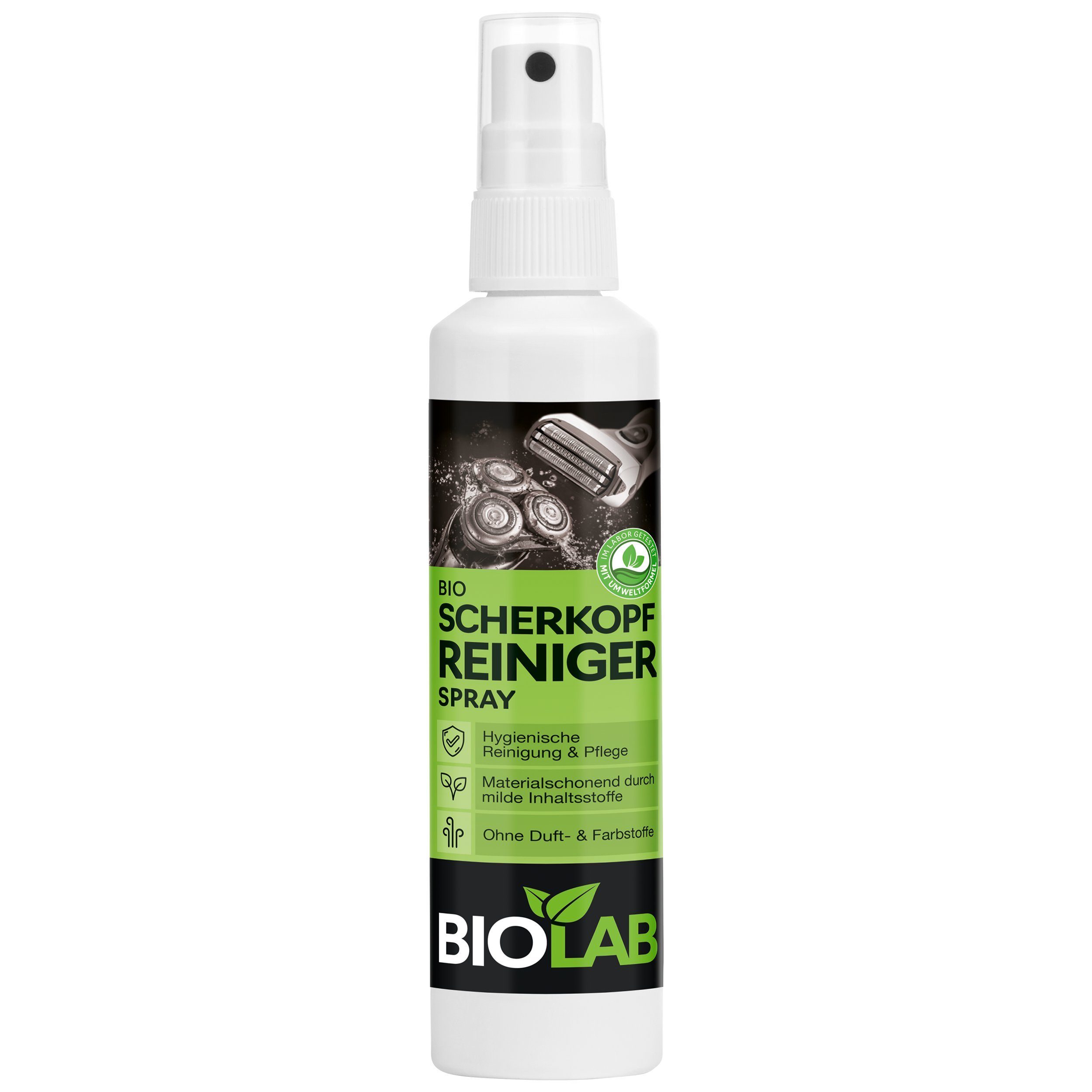 BIOLAB Scherkopfreiniger Spray Електробритва Reinigungslösung (1-St. 100 ml Sprühflasche)
