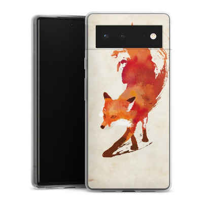 DeinDesign Handyhülle Fuchs Graphic Vulpes Vulpes, Google Pixel 6 Slim Case Silikon Hülle Ultra Dünn Schutzhülle