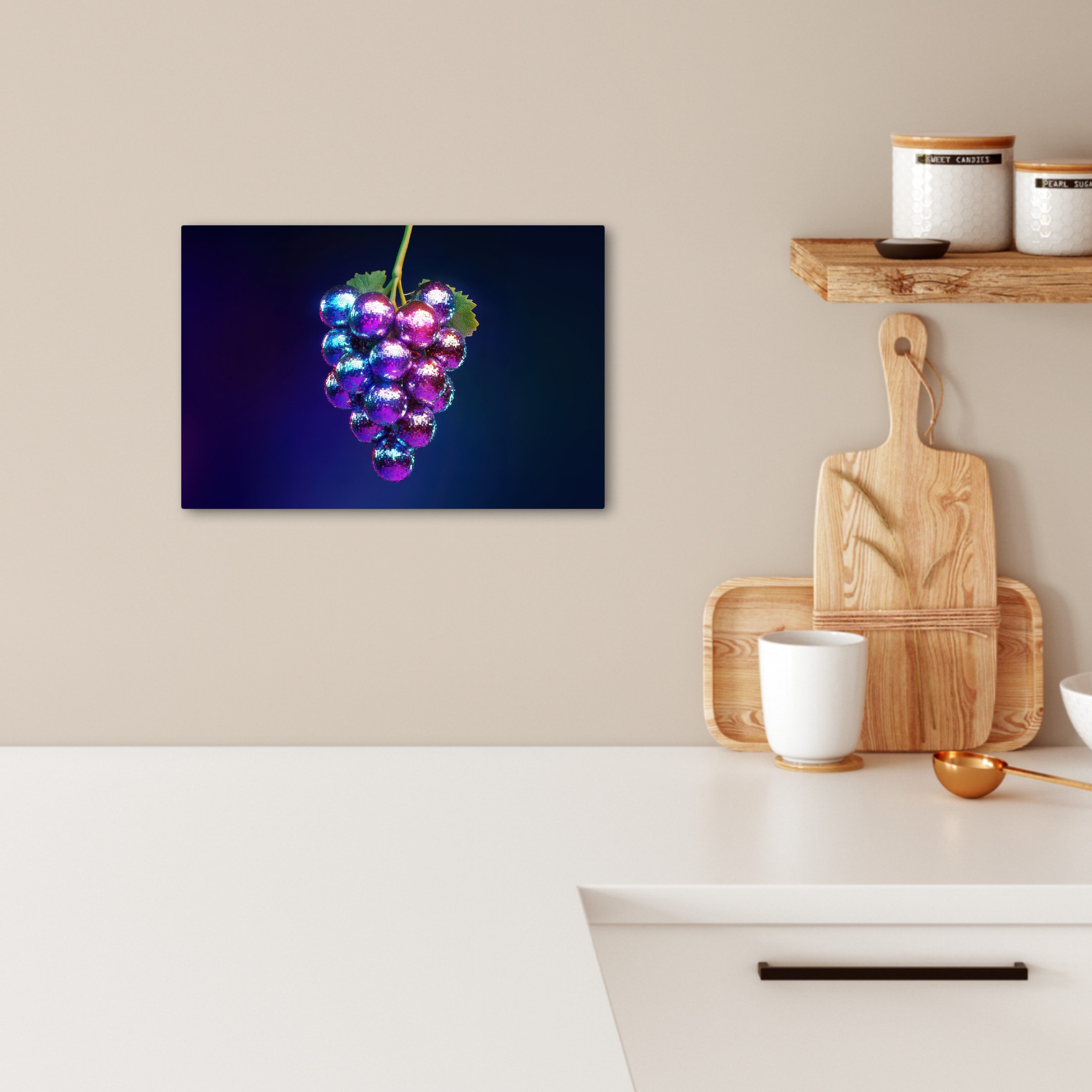 OneMillionCanvasses® Leinwandbild Lila - Disco - Party - Weintraube, Fotodr günstig online kaufen