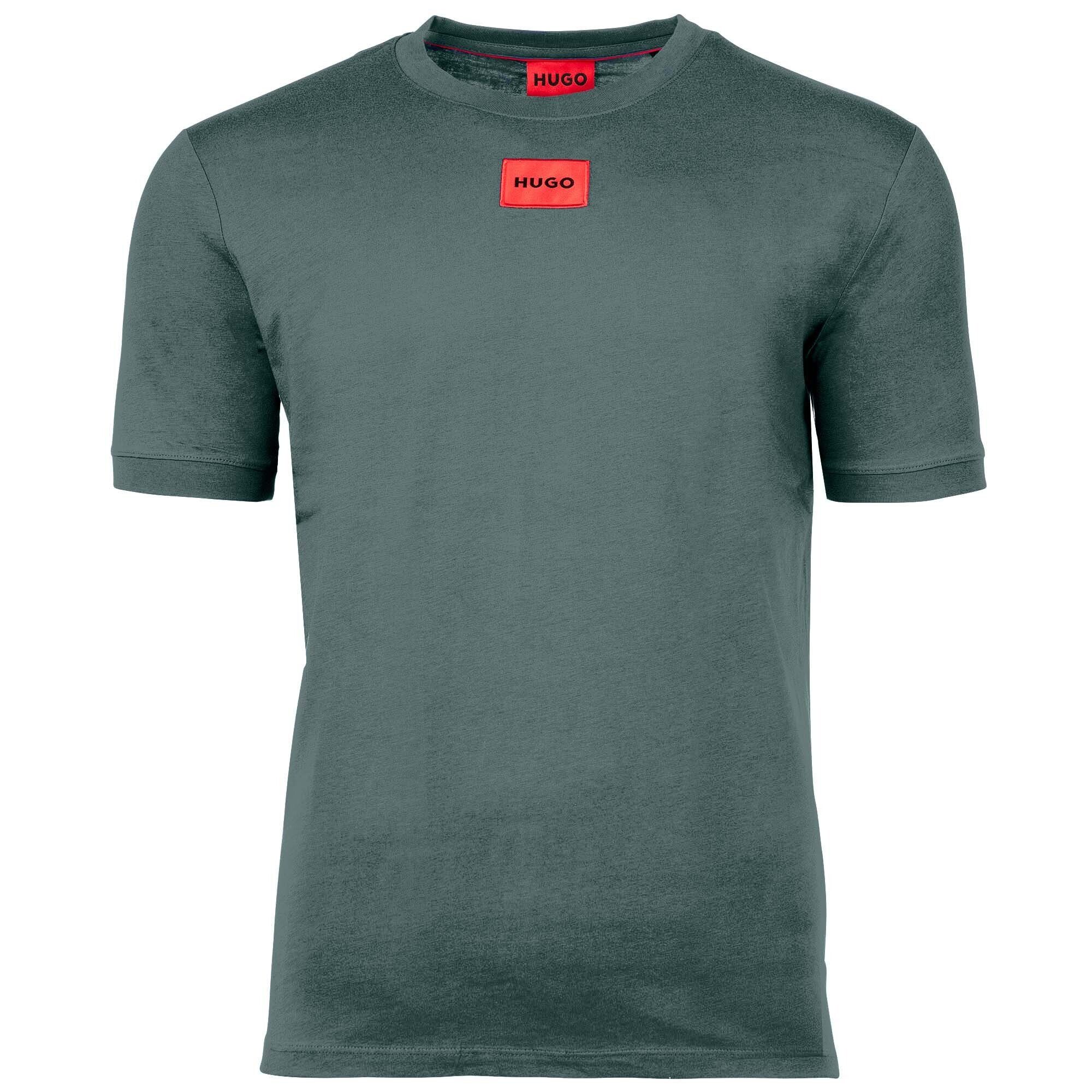 Herren T-Shirt Grün Green) Rundhals Diragolino212 (Dark T-Shirt HUGO -