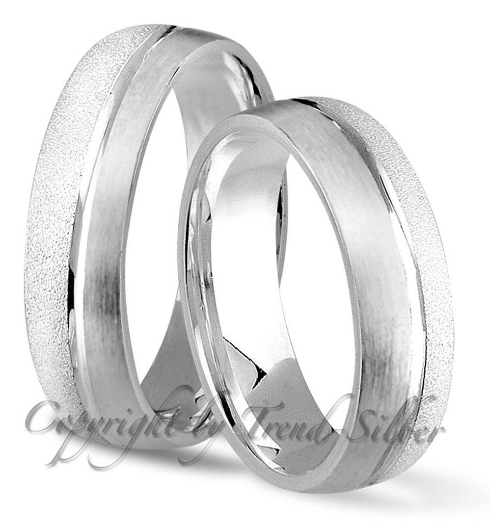 Trauringe123 Trauring Hochzeitsringe Verlobungsringe Trauringe Eheringe Partnerringe aus 925er Silber mit Stein J12