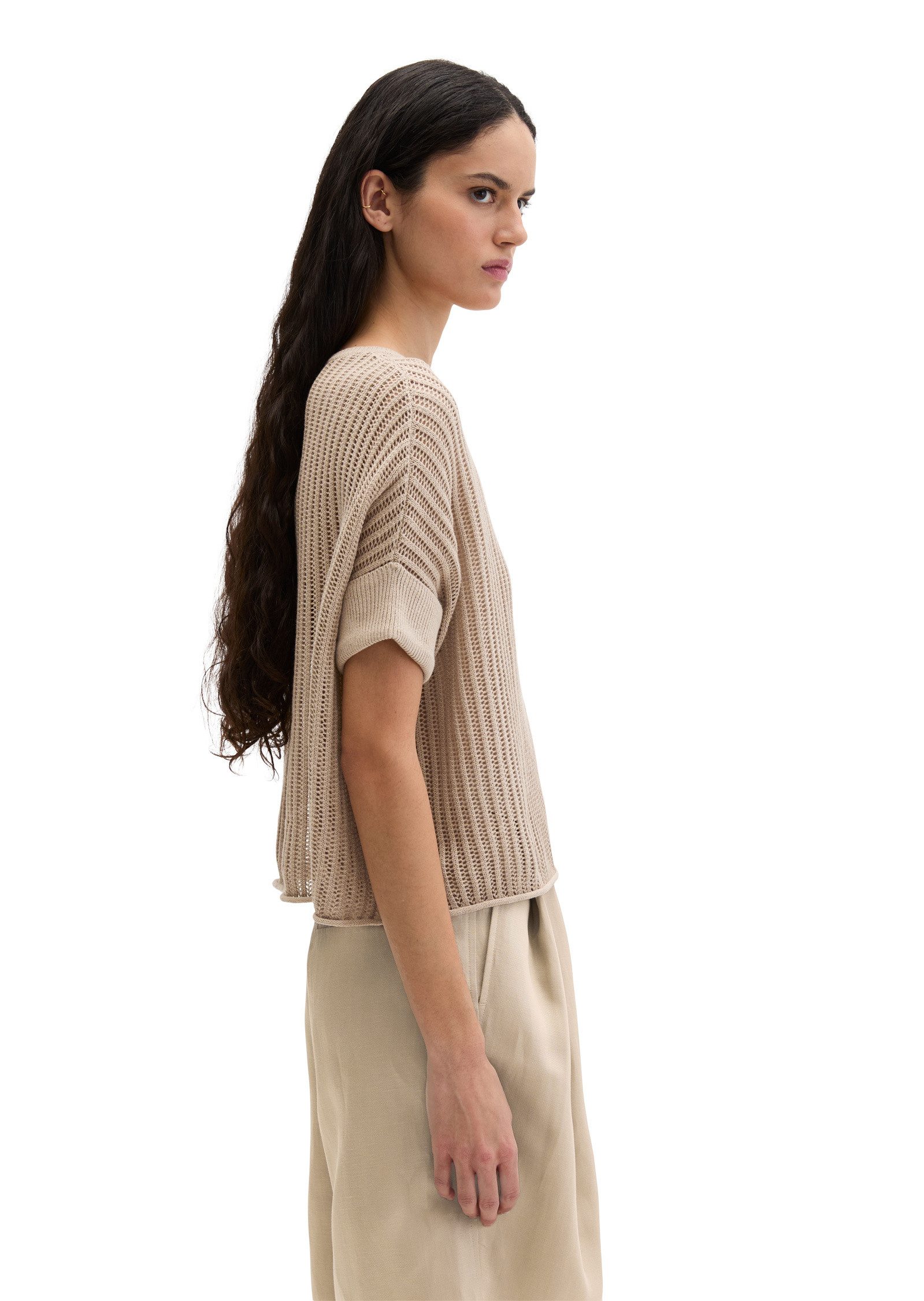 Marc O'Polo Strickpullover aus Organic Cotton-Leinen-Mix