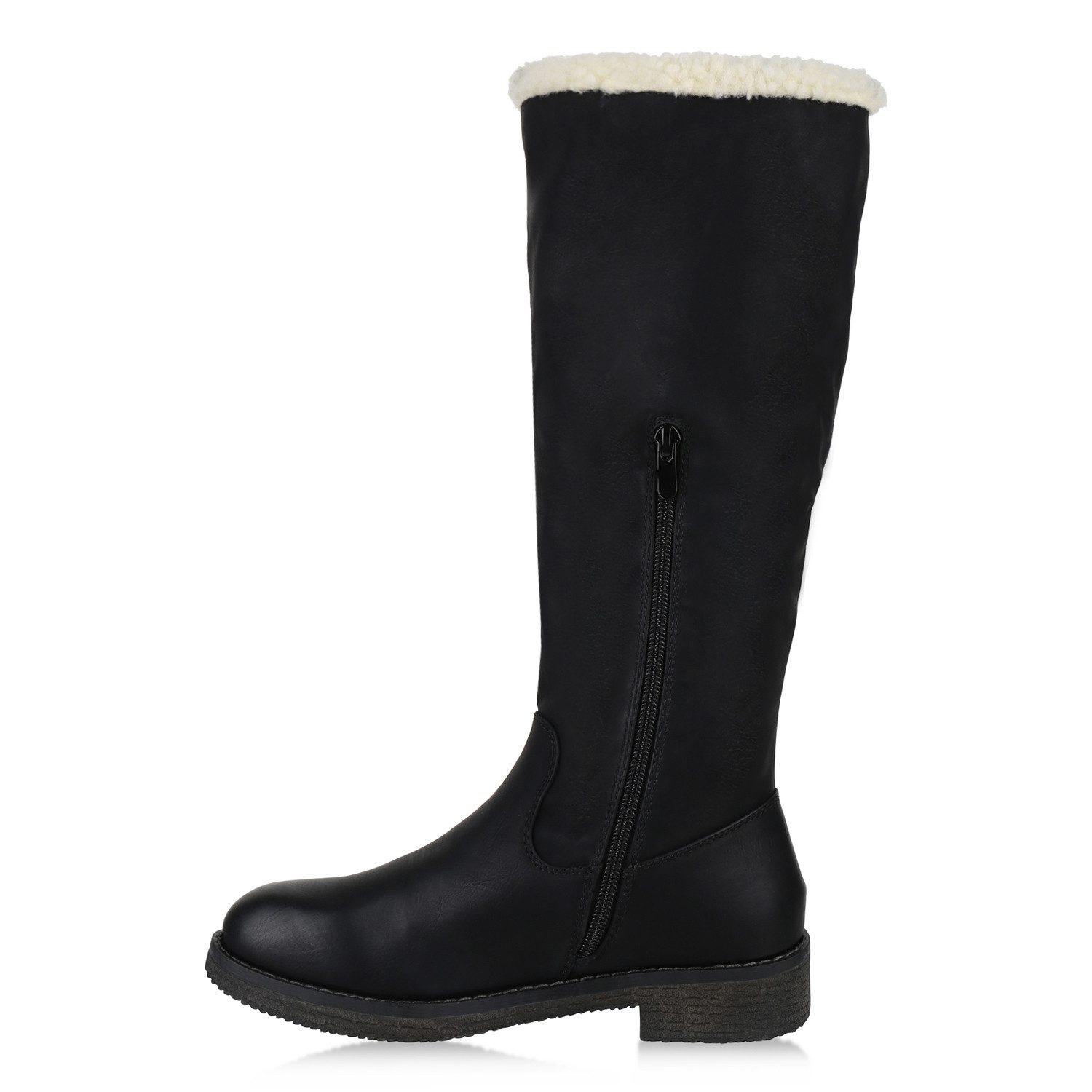 VAN HILL 820371 Winterstiefel Damen Winterstiefel Warm Gefütterte Stiefel Winter Boots Kunstpelz