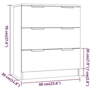 vidaXL Sideboard Sideboard Schwarz 60x30x70 cm Holzwerkstoff (1 St)