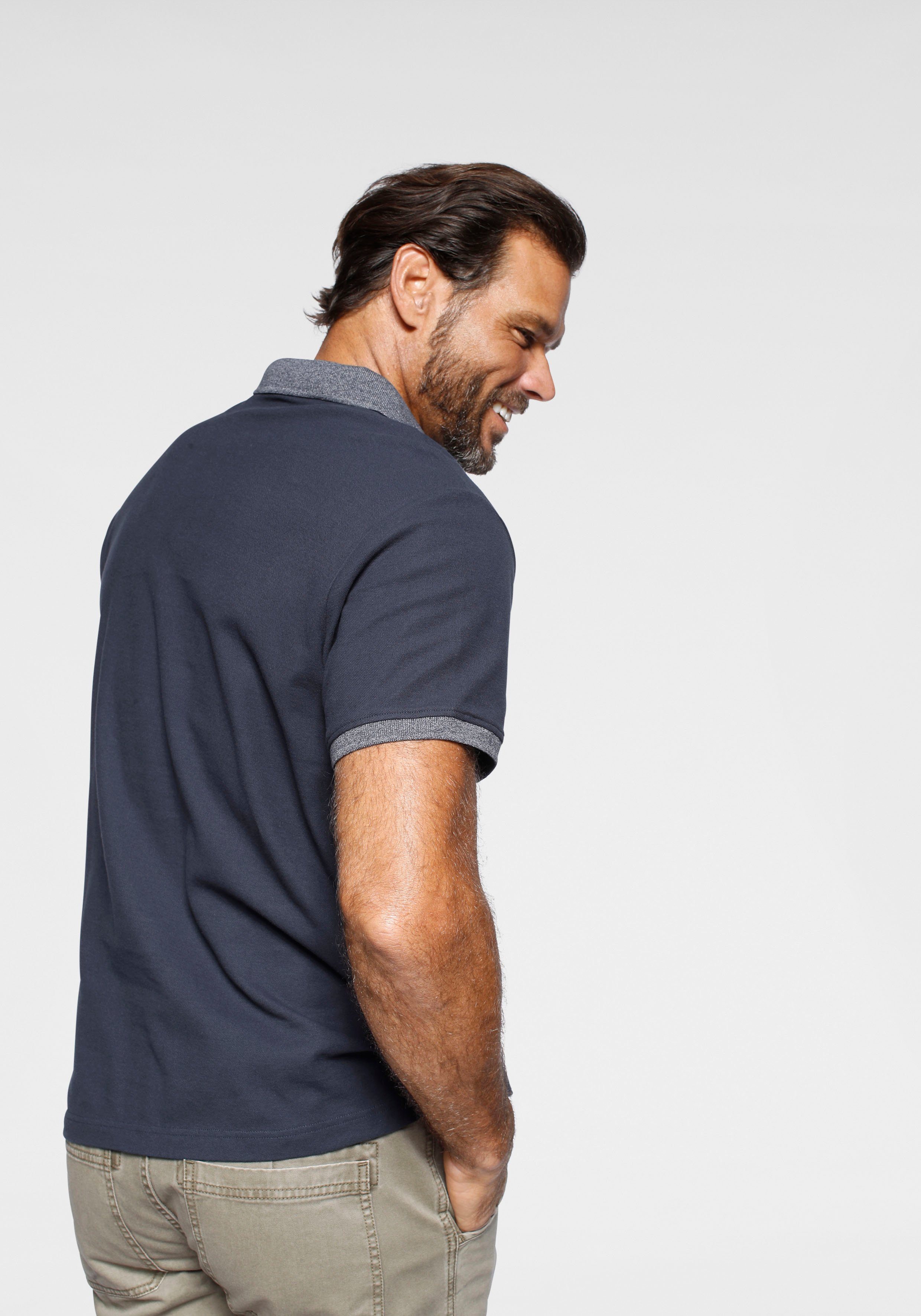 Arizona Poloshirt Kurzarm, mit Rippbündchen, Polokragen, günstig online kaufen