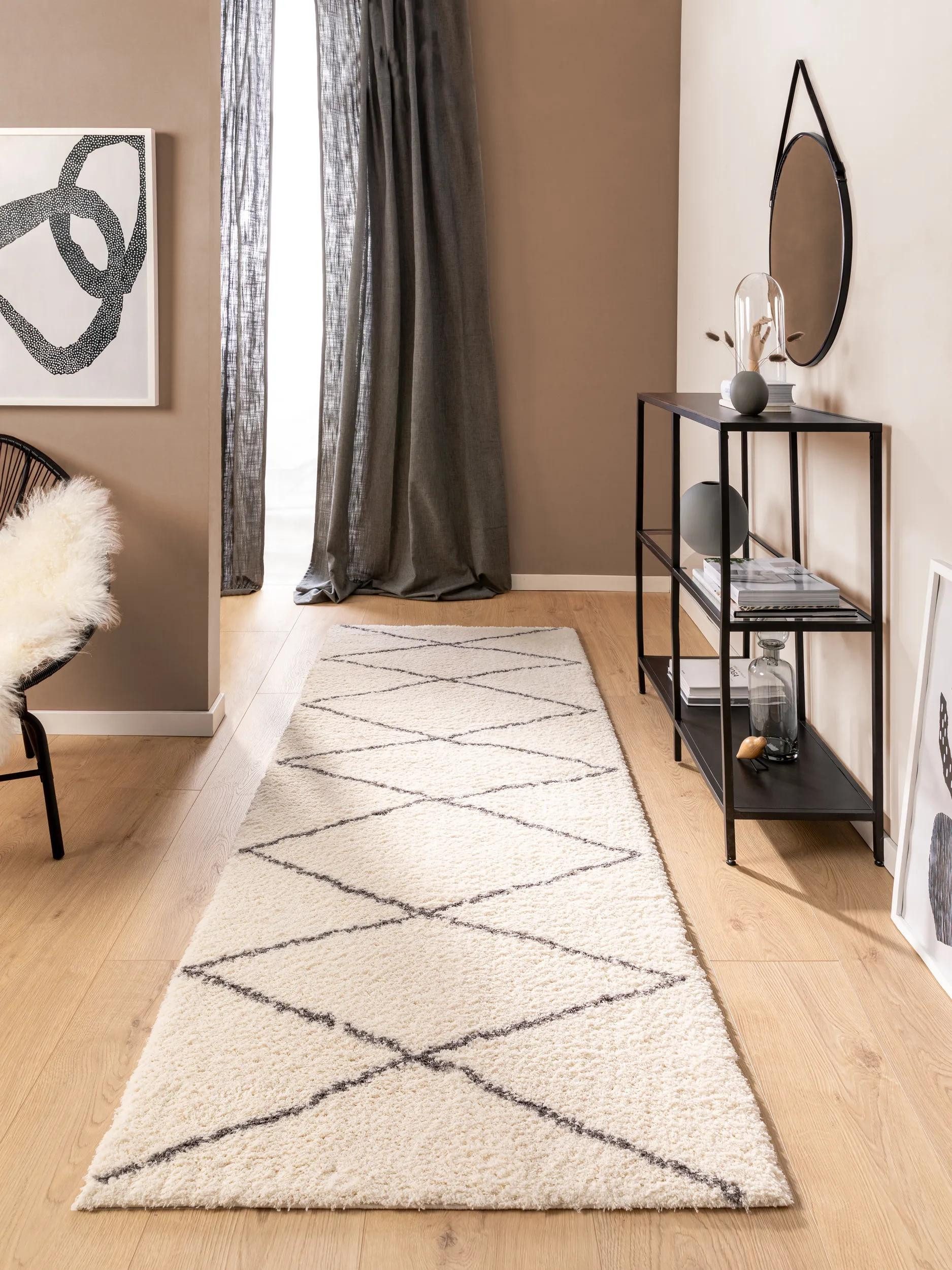 benuta Läufer Benno, rechteckig, Höhe: 21 mm, Kunstfaser, Berber, Ethno-Style, Wohnzimmer